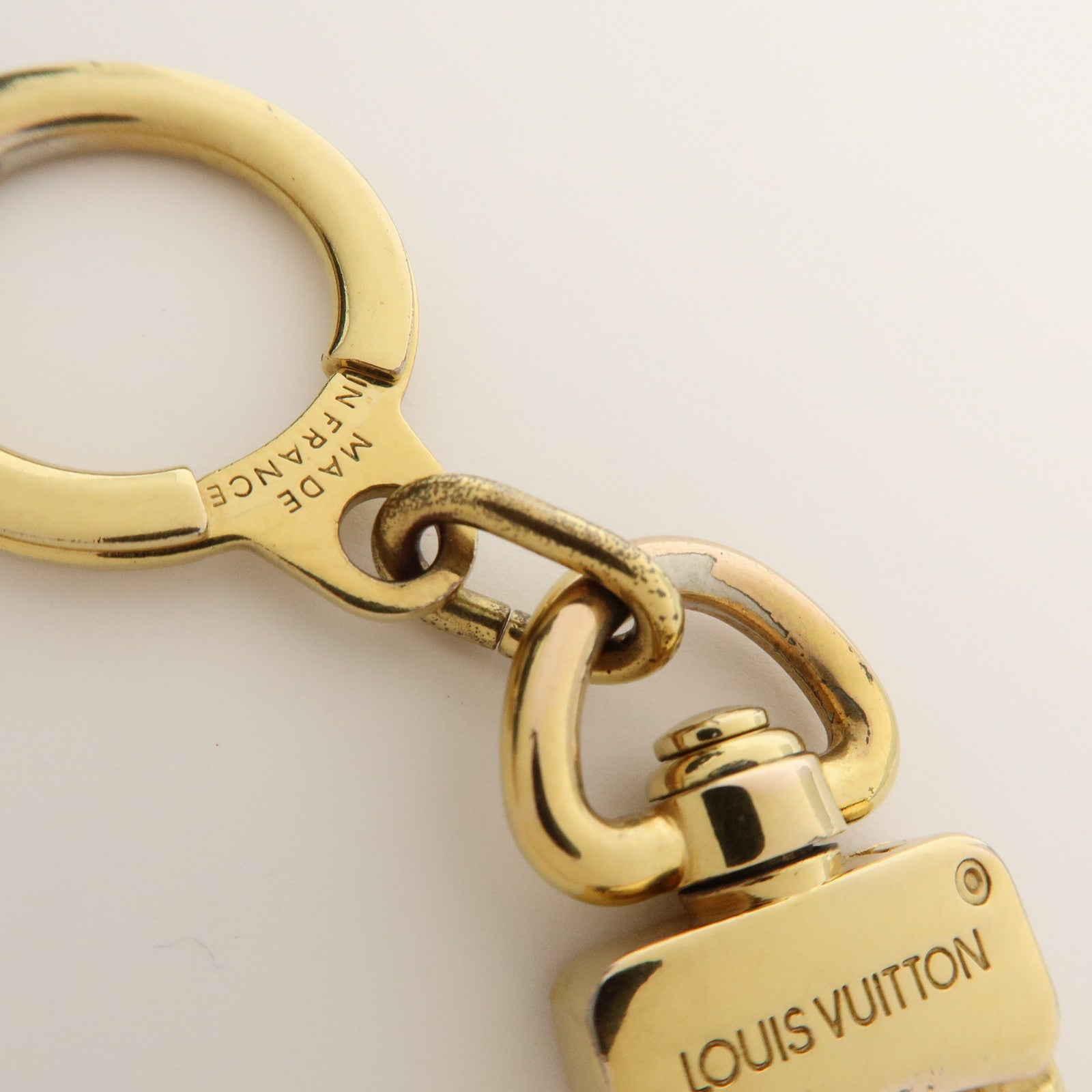 Louis Vuitton Set of 2 Metal Ancre Key Rings Gold M62694