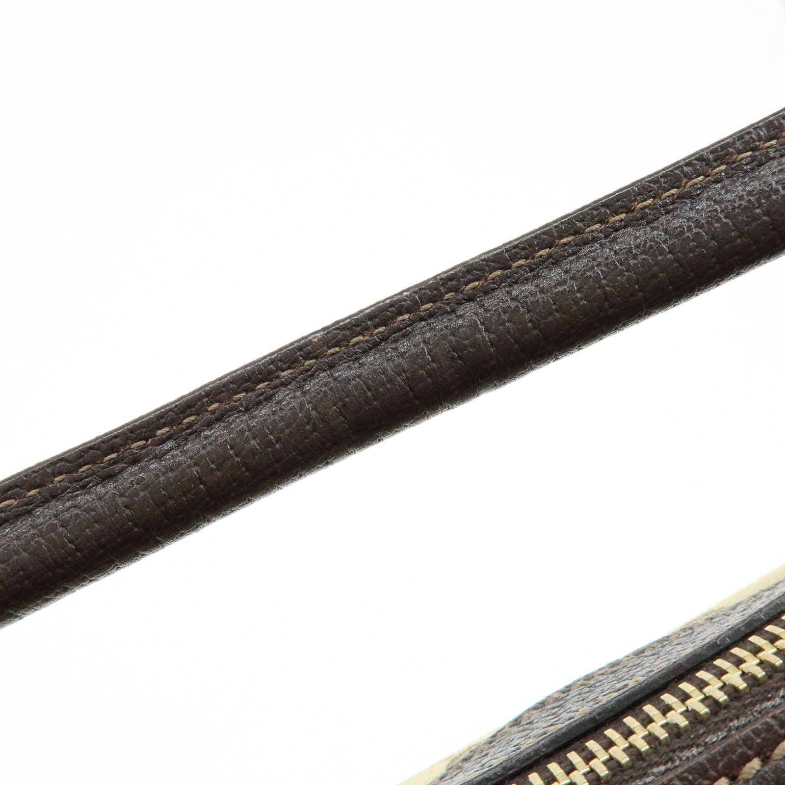 GUCCI Abbey GG Canvas Leather Front Pocket Shoulder Bag 153025