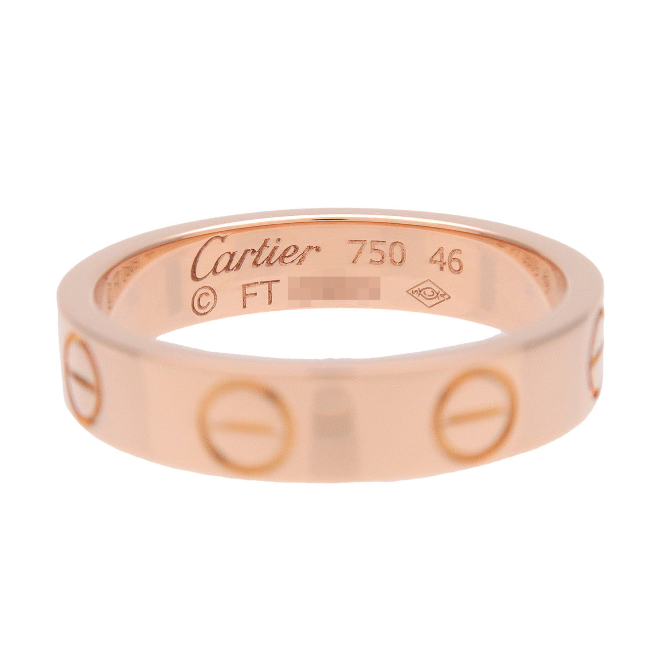 Cartier Mini Love Ring K18 750PG Rose Gold #46 US3.5-4 EU46 HK8