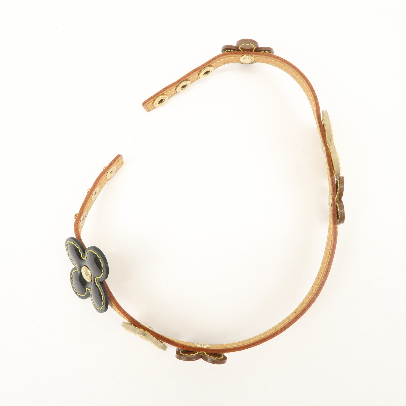 Louis Vuitton Monogram Vernis Flower Lexington Bracelet Brown M92252