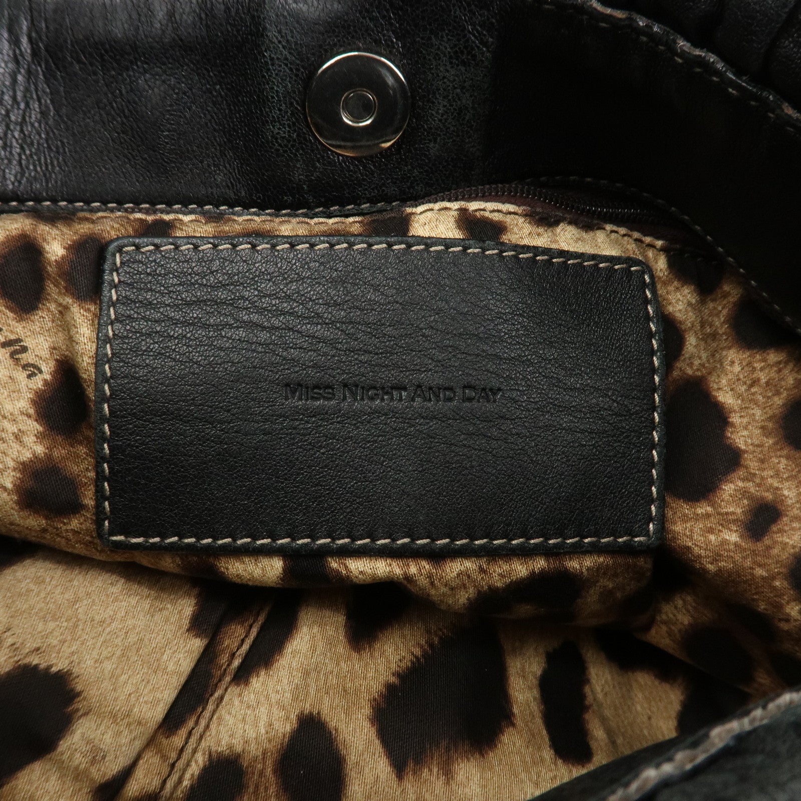 Dolce&Gabbana Leather 2Way Bag Shoulder Crossbody Bag Black