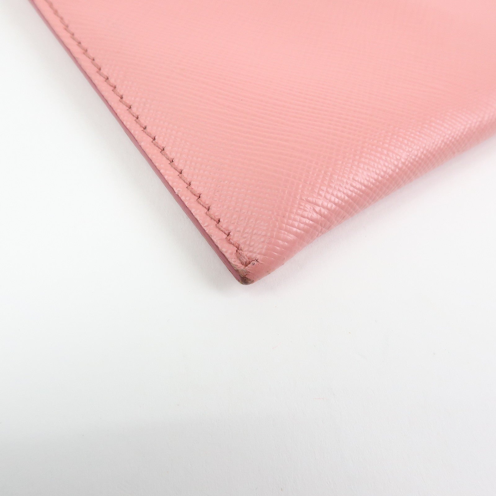 PRADA Saffiano Leather 2Way Bag Clutch Bag Shoulder Bag Pink