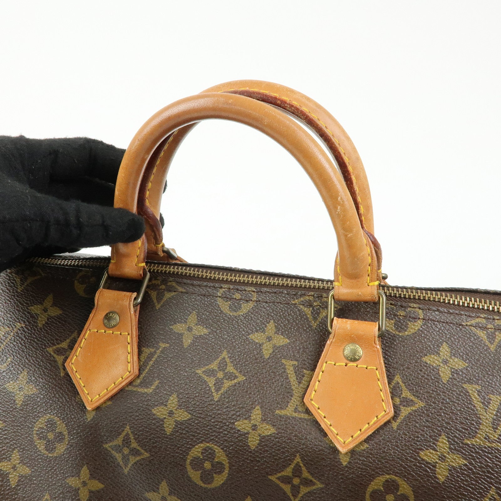 Louis Vuitton Monogram Speedy 35 Boston Bag Hand Bag Brown M41524