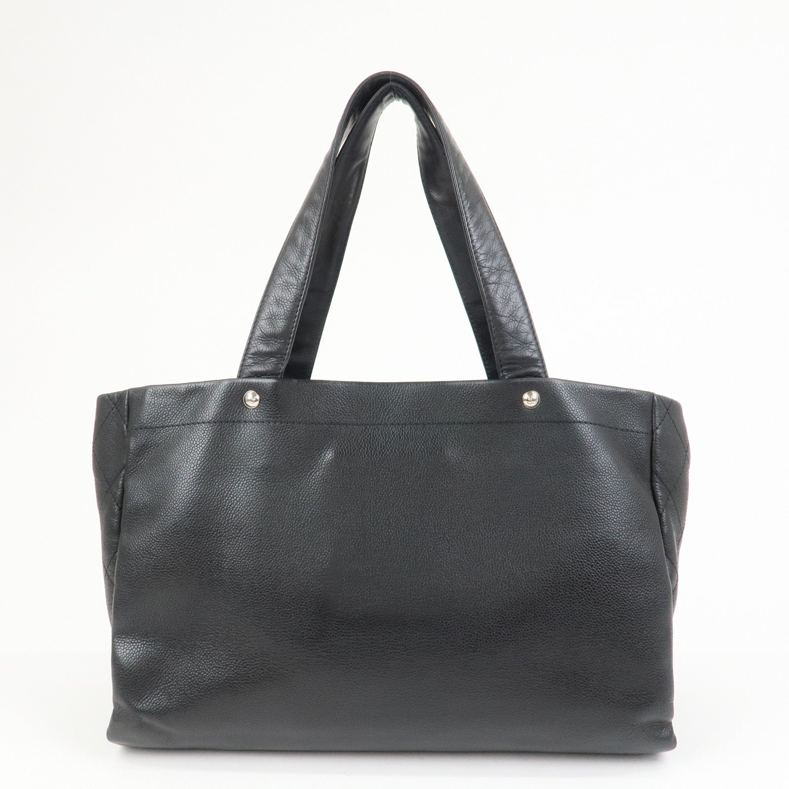 CHANEL COCO Mark Caviarskin Tote Bag Shoulder Bag Black A46566