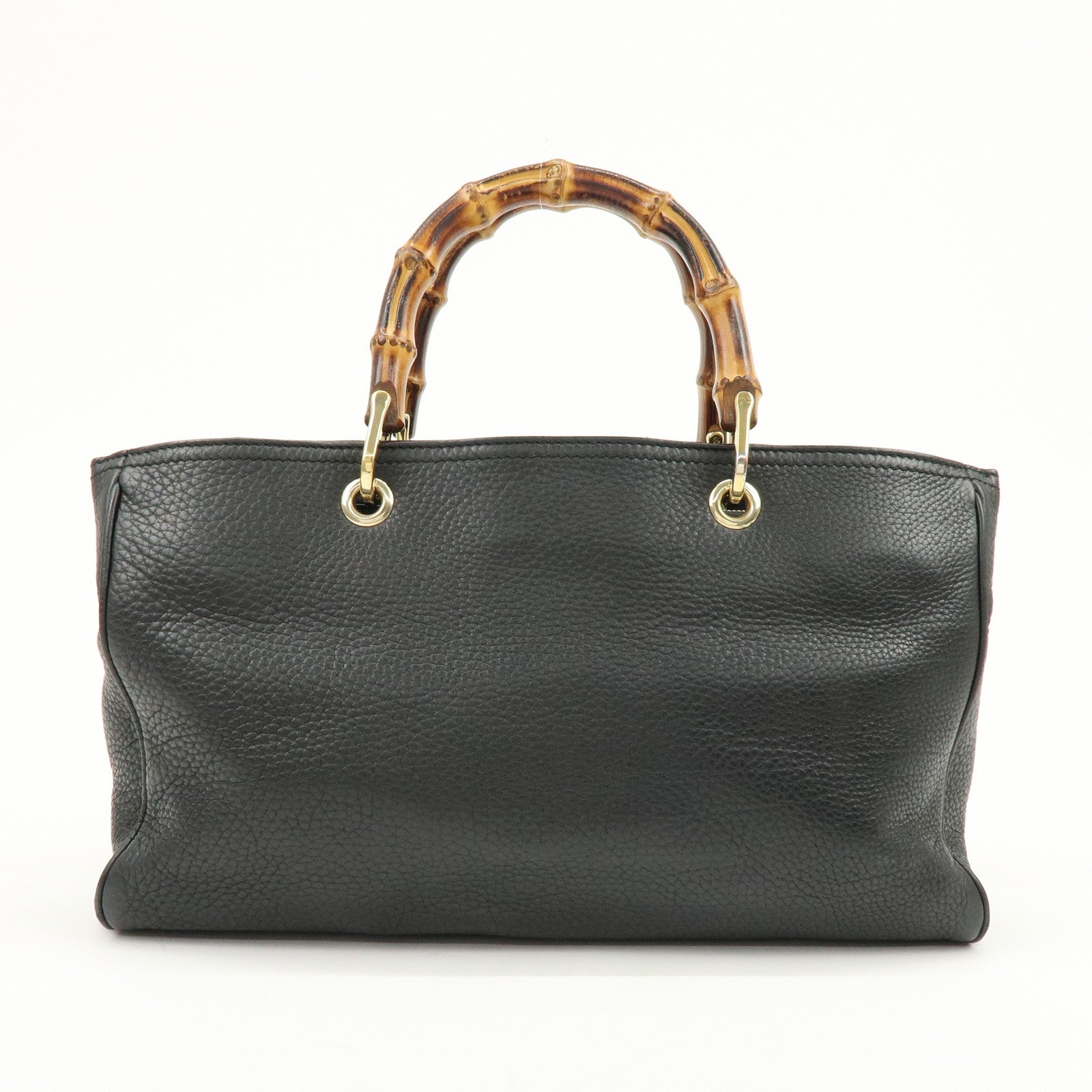 GUCCI Bamboo Shopper Medium 2Way Bag Shoulder Bag Black 323660