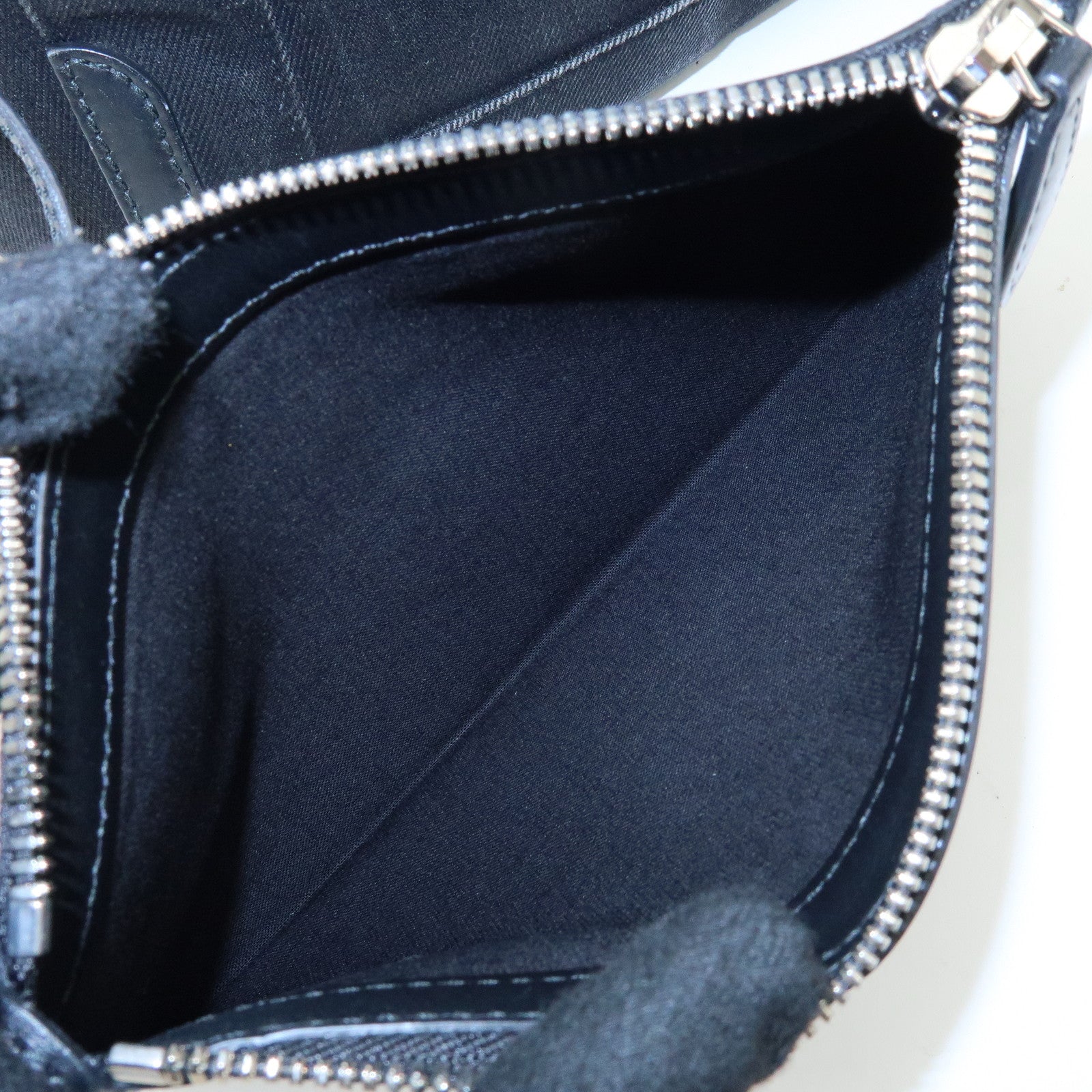 BALENCIAGA Navy Cabas Small Canvas Leather Tote Bag Black 339933