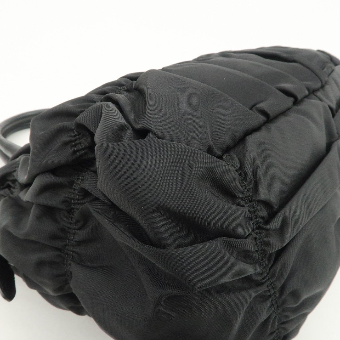 PRADA Nylon Leather 2Way Hand Bag Shoulder Bag Black BN1336