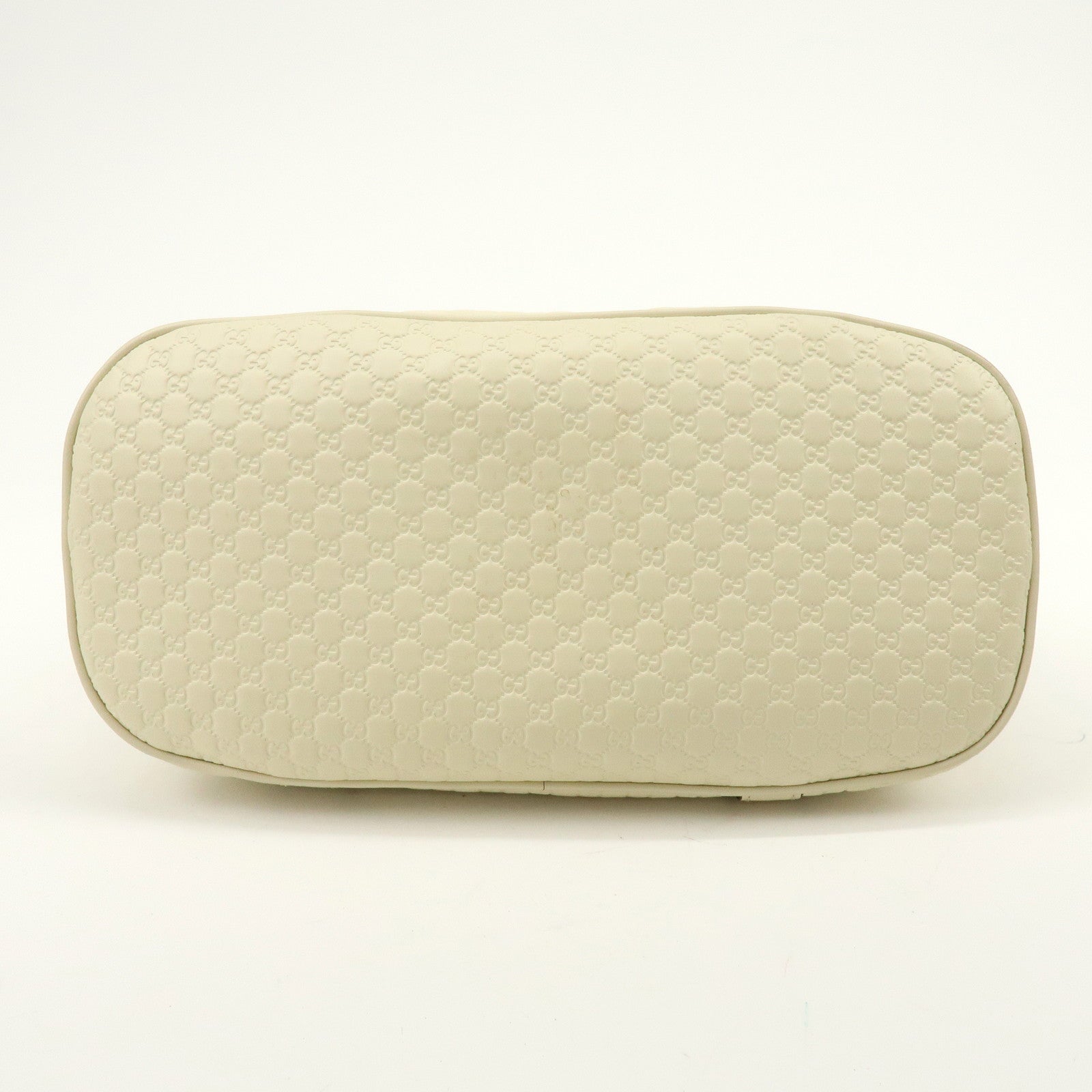 GUCCI Microguccissima Leather 2Way Bag Hand Bag Ivory 449663