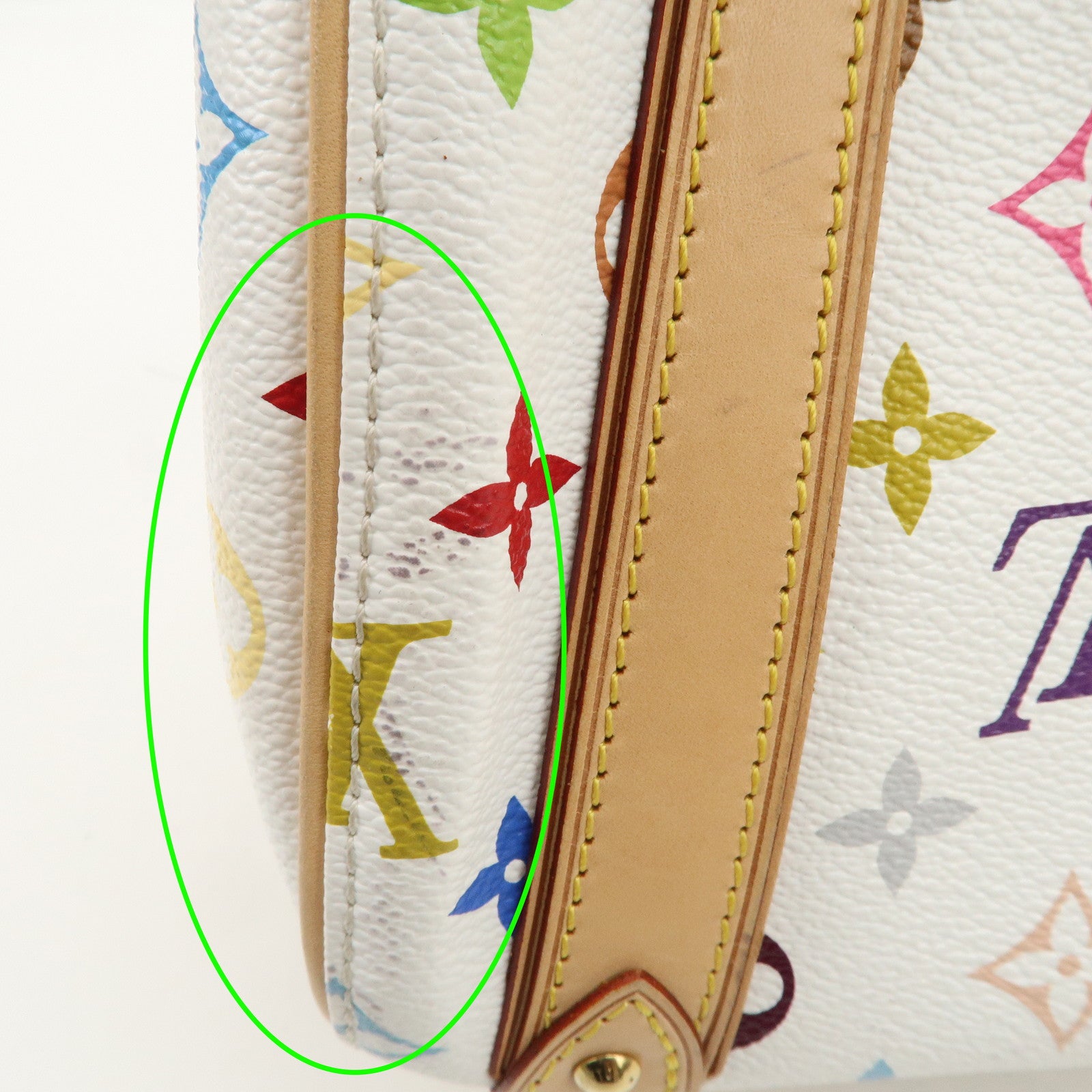 Louis Vuitton Monogram Multicolor Priscilla Hand Bag Blanc M40096