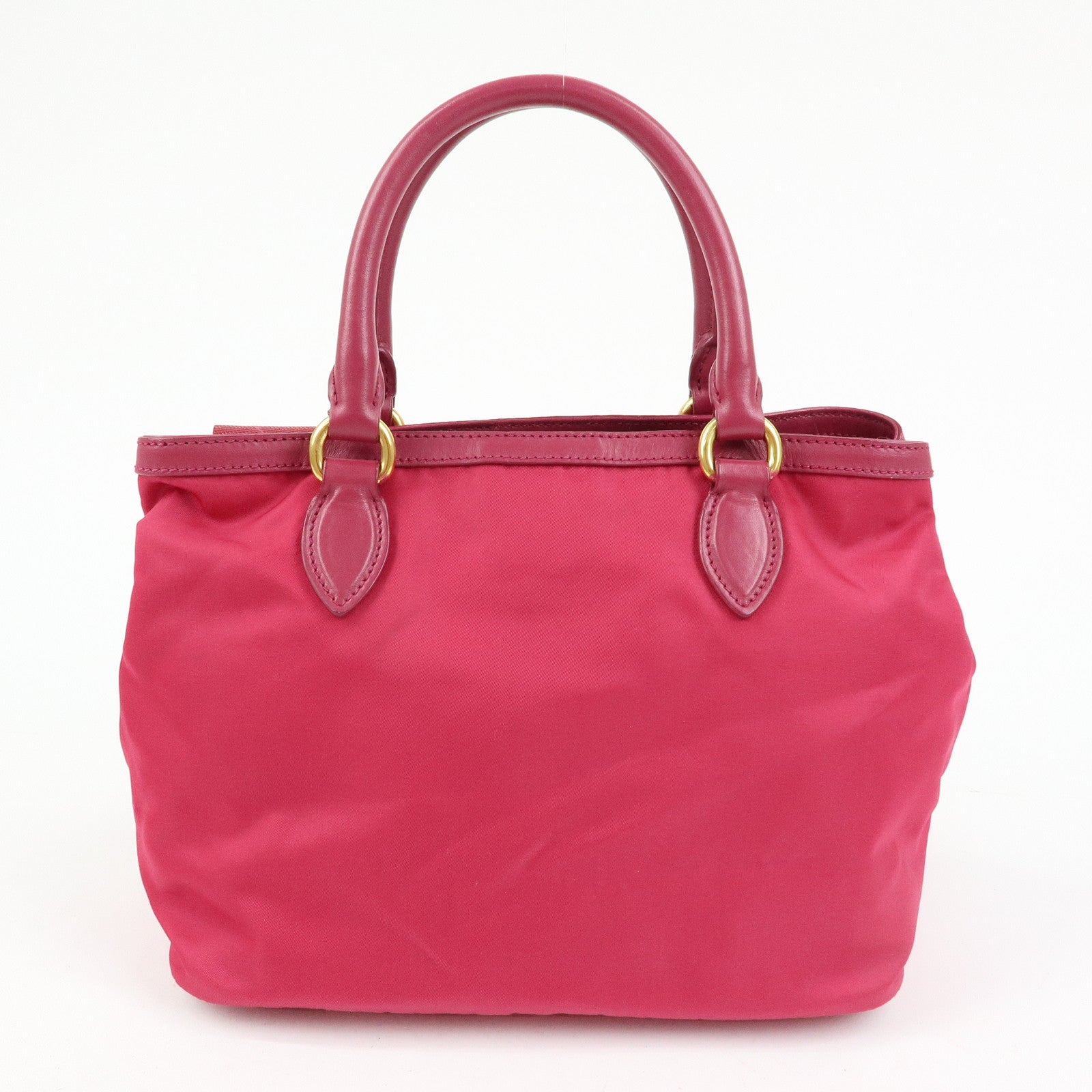 PRADA Nylon Leather 2Way Bag Hand Bag Shoulder Bag Pink 1BA172