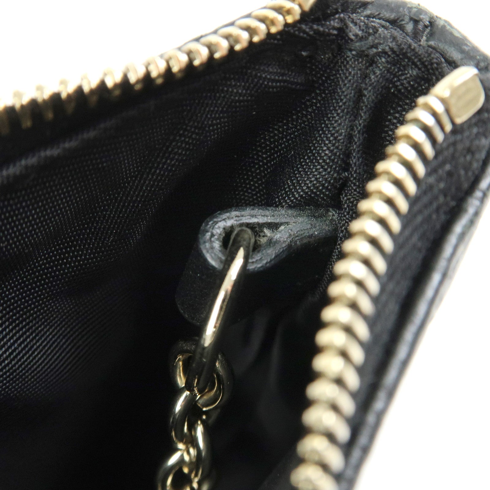 GUCCI Micro Guccissima Leather Coin Case Key Case Black 544248
