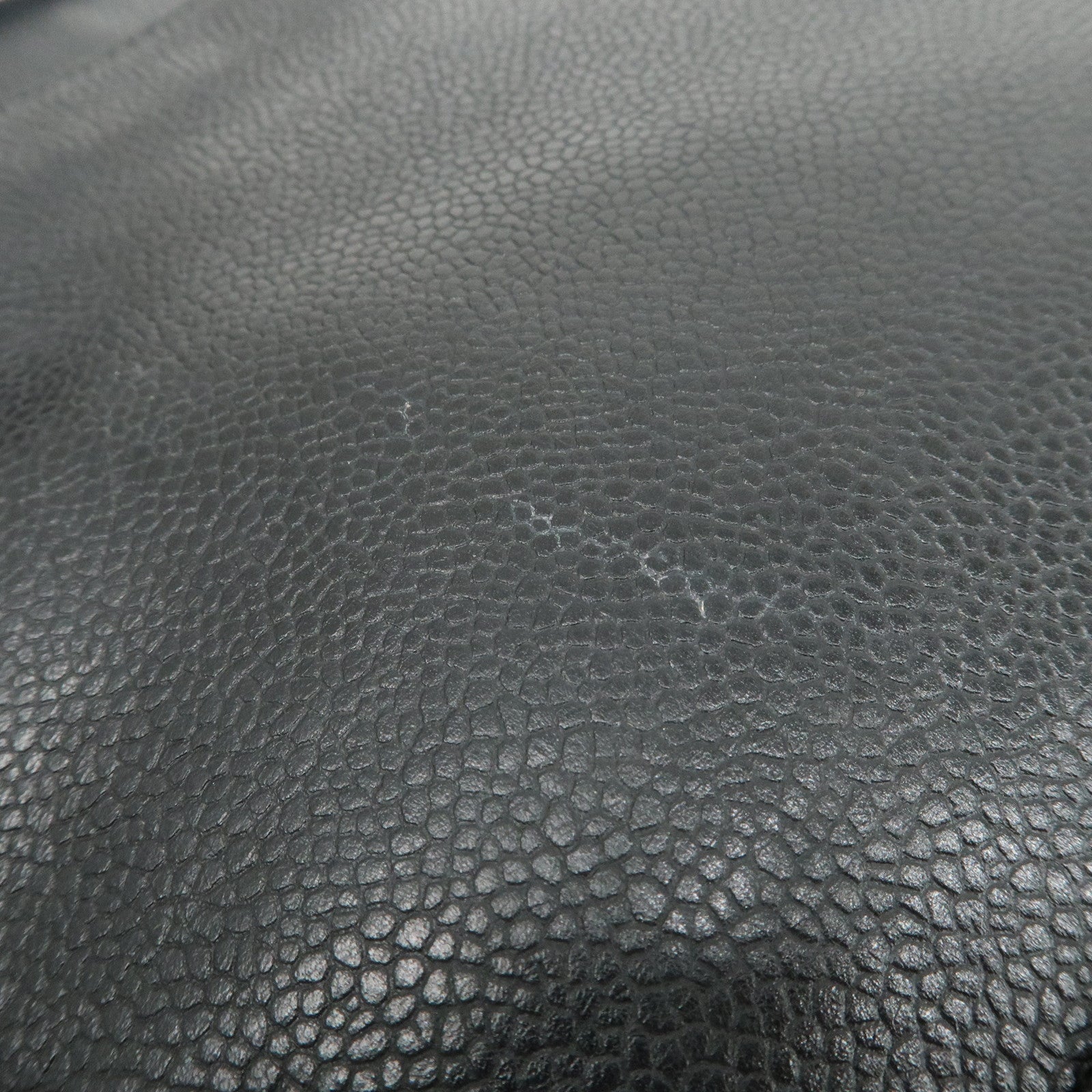 CHANEL Triple COCO Mark Caviarskin Chain Shoulder Bag Black