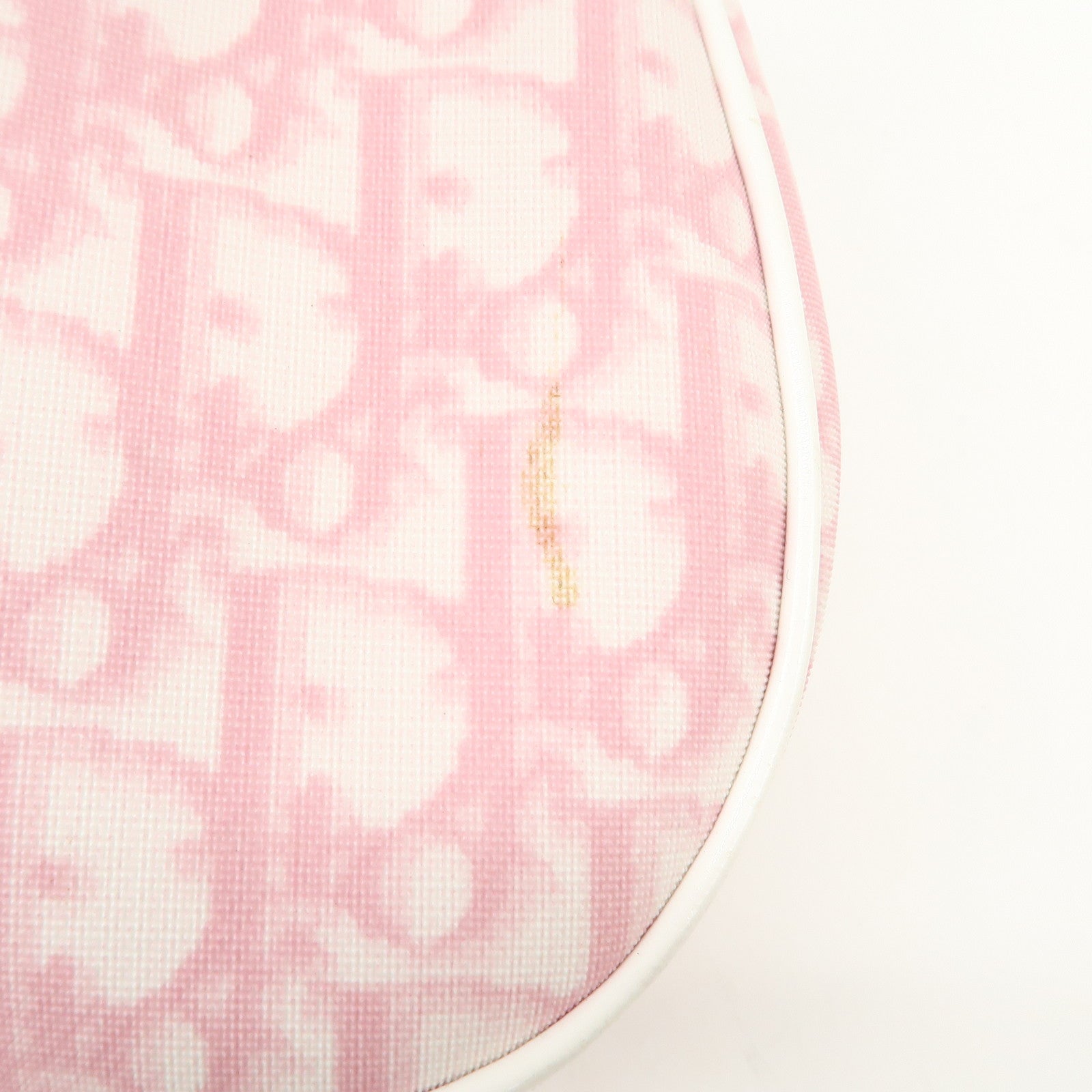 Christian Dior Trotter PVC Leather Saddle Pouch Hand Bag Pink White