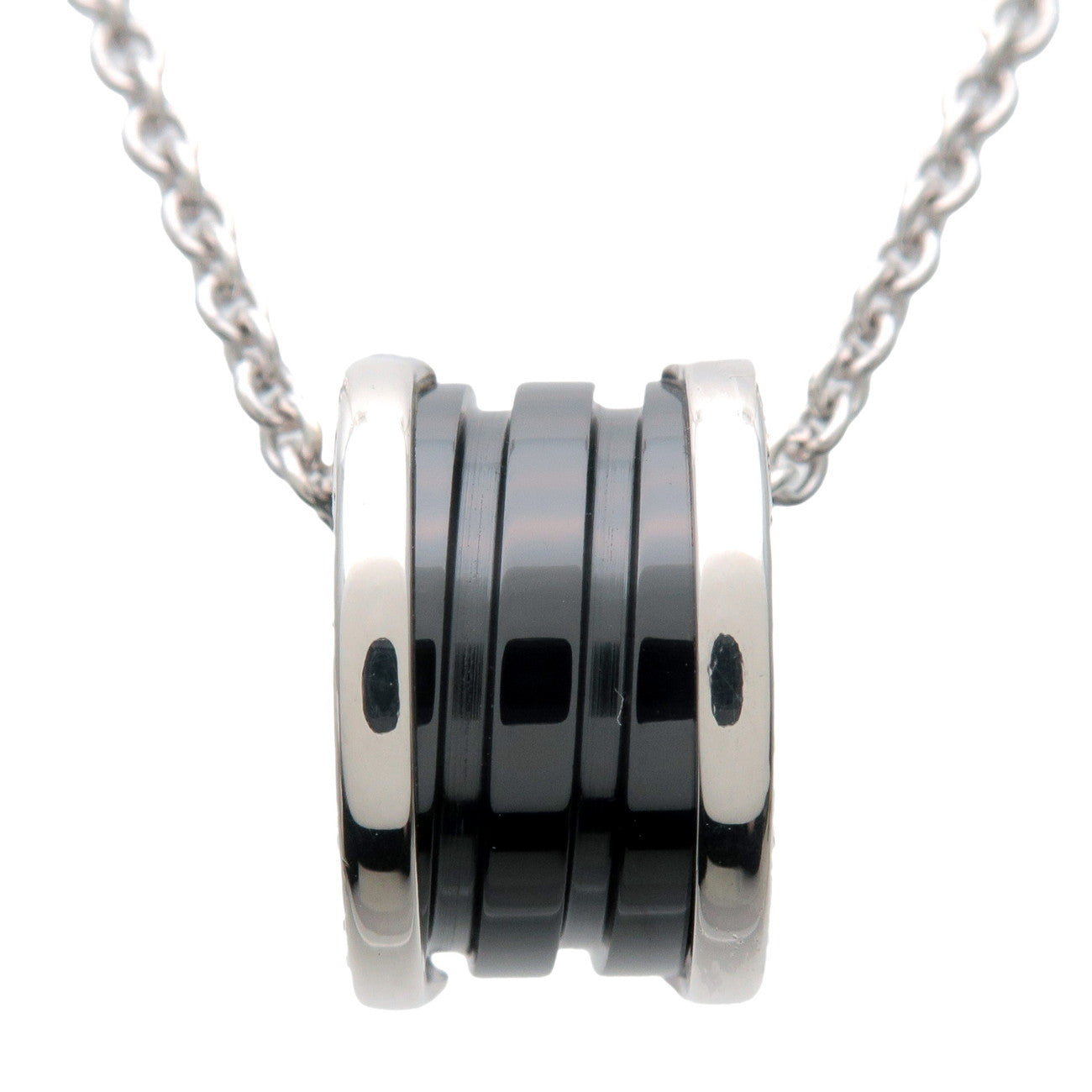 BVLGARI B-Zero1 Save the Children Necklace SV925 Black Ceramic