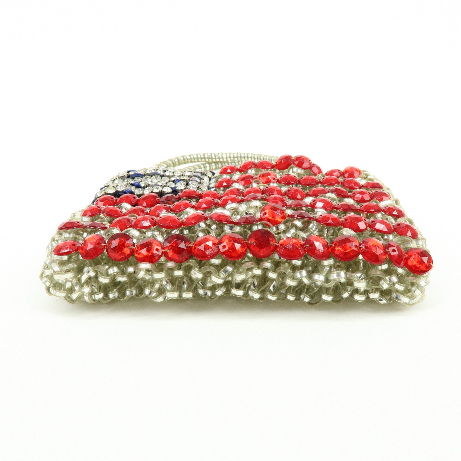 ANTEPRIMA Set of 4 PVC Wire Hand Bag Pouch Bag Charm Silver Gold