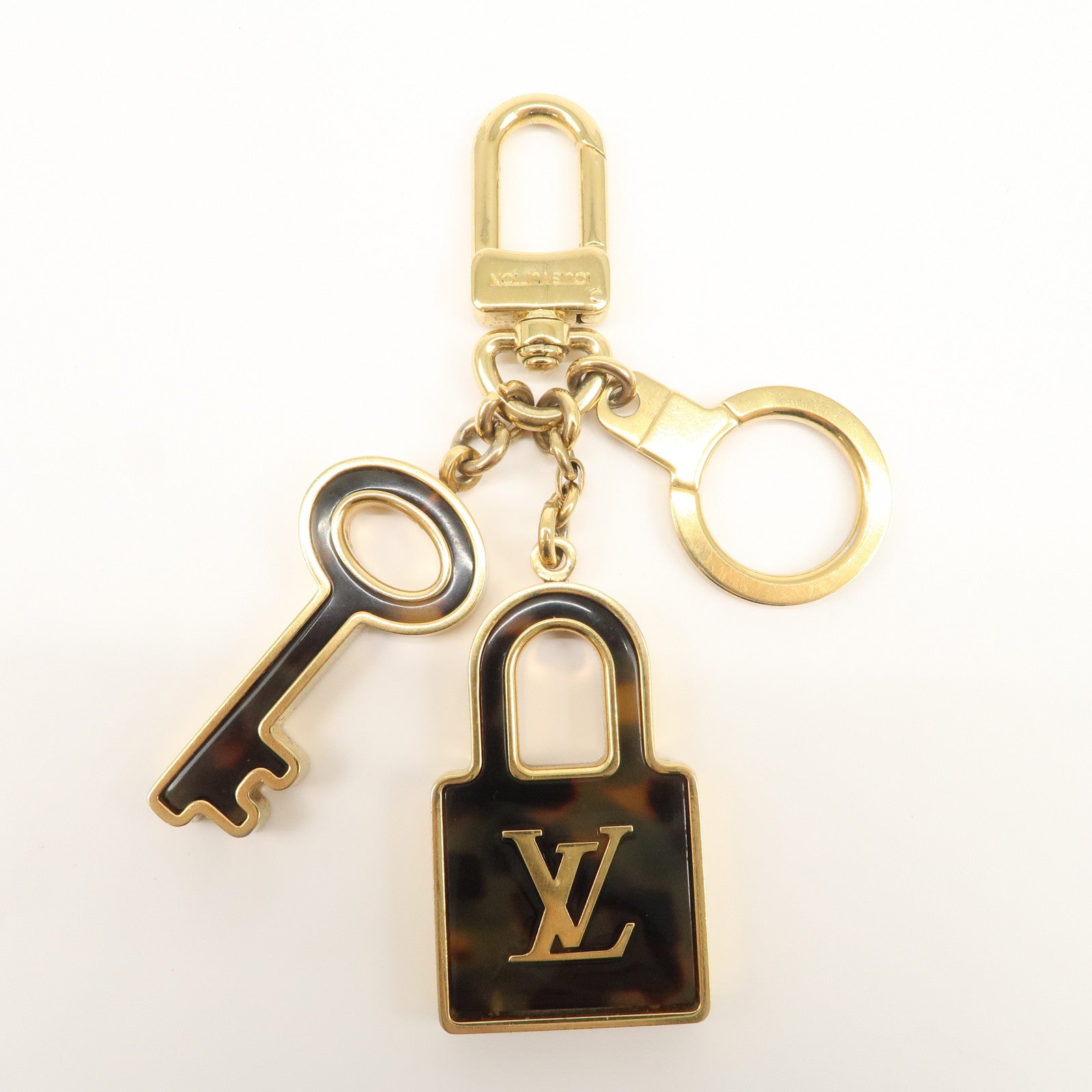 Louis Vuitton Porte Cles Confidence Bag Charm Key Chain Gold M65088