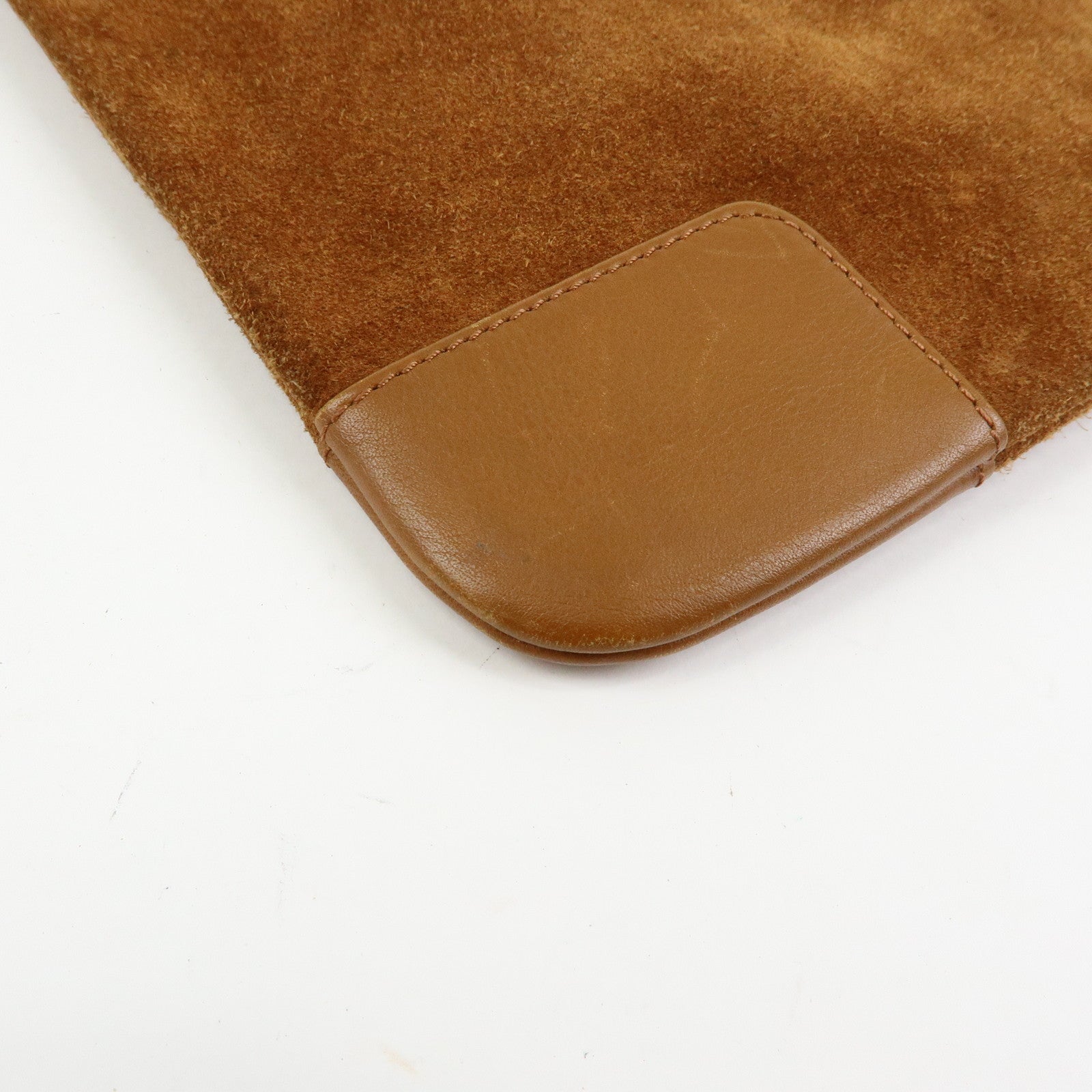 LOEWE Anagram Suede Leather Shoulder Crossbody Bag Brown Authentic Used F/S