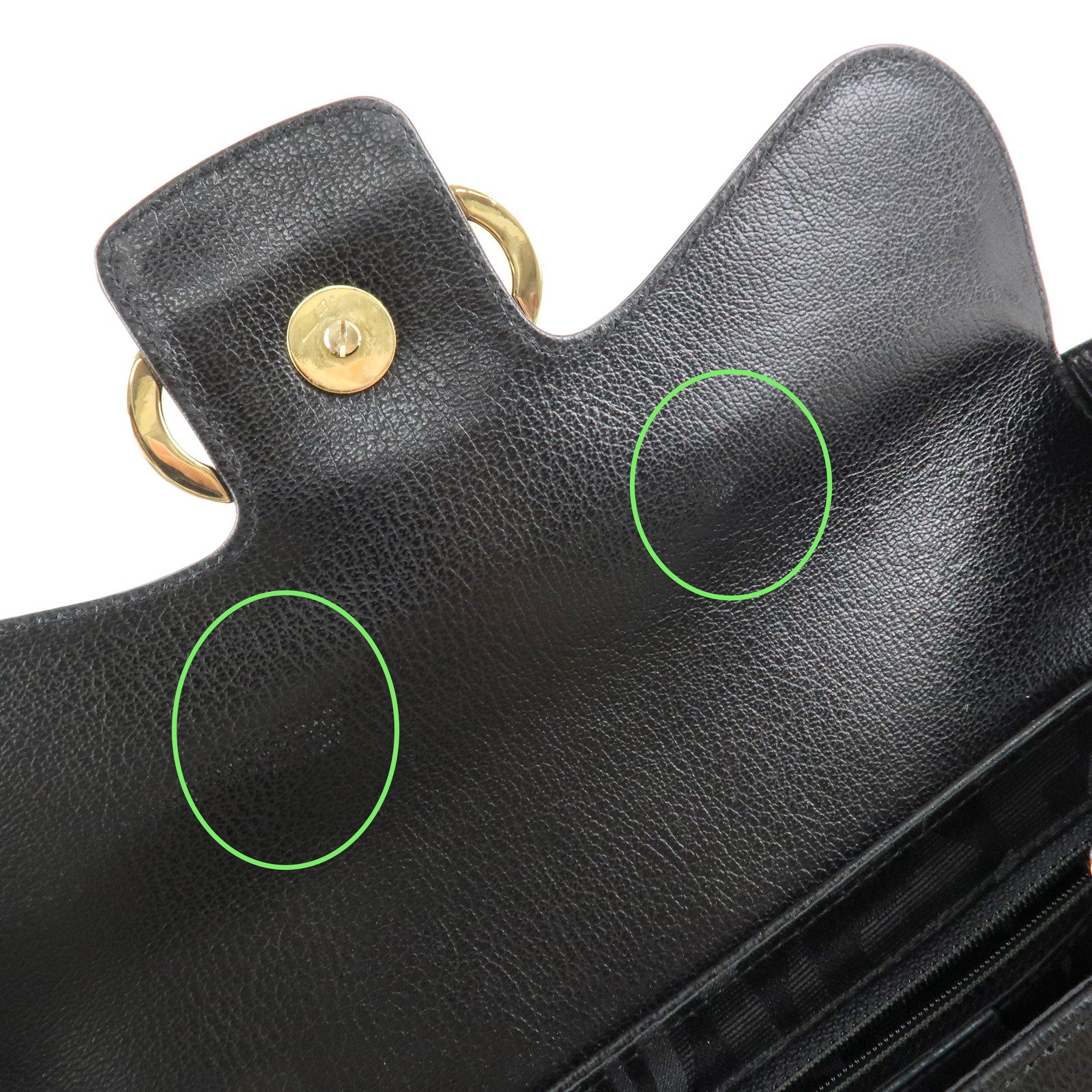 Ferragamo Ganchini Leather Shoulder Bag Hand Bag Black Used