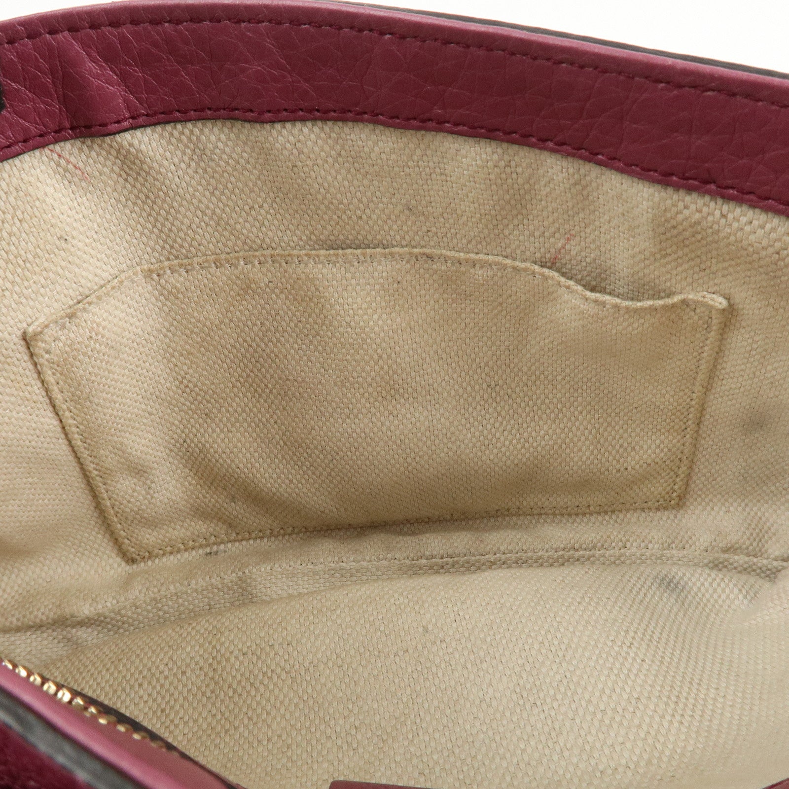 GUCCI SOHO Leather Chain Shoulder Bag Purse Purple 336752