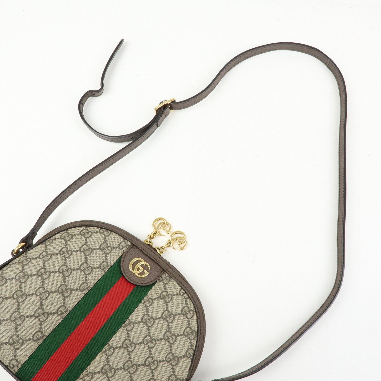 GUCCI Sherry Ophidia GG Supreme Leather Shoulder Bag Beige 499621