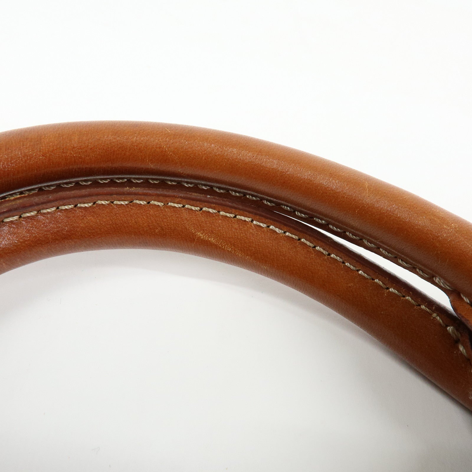 CELINE Macadam PVC Leather Hand Bag Brown