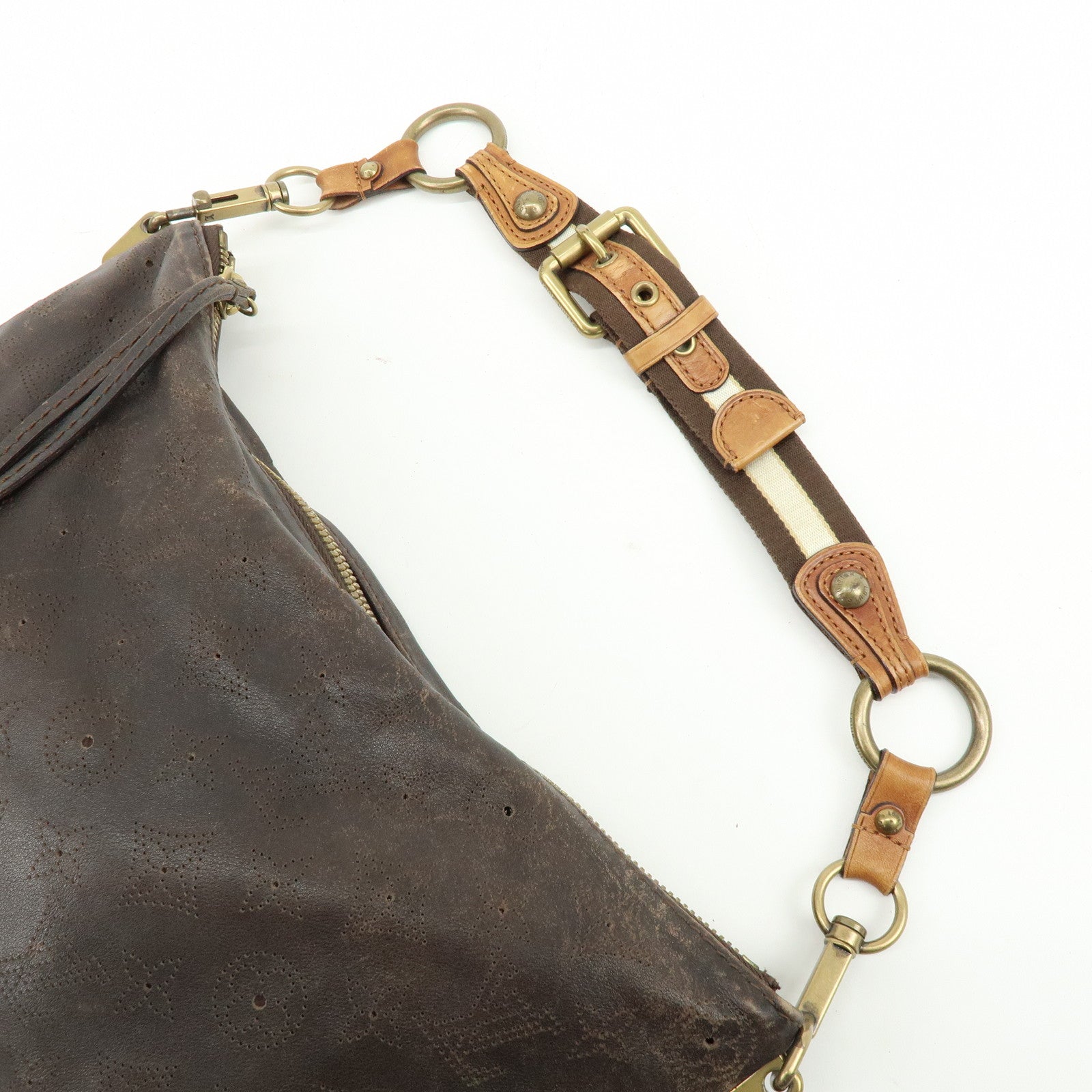 Louis Vuitton Pochette Onata Cuir Leather Shoulder Bag Cacao M40002