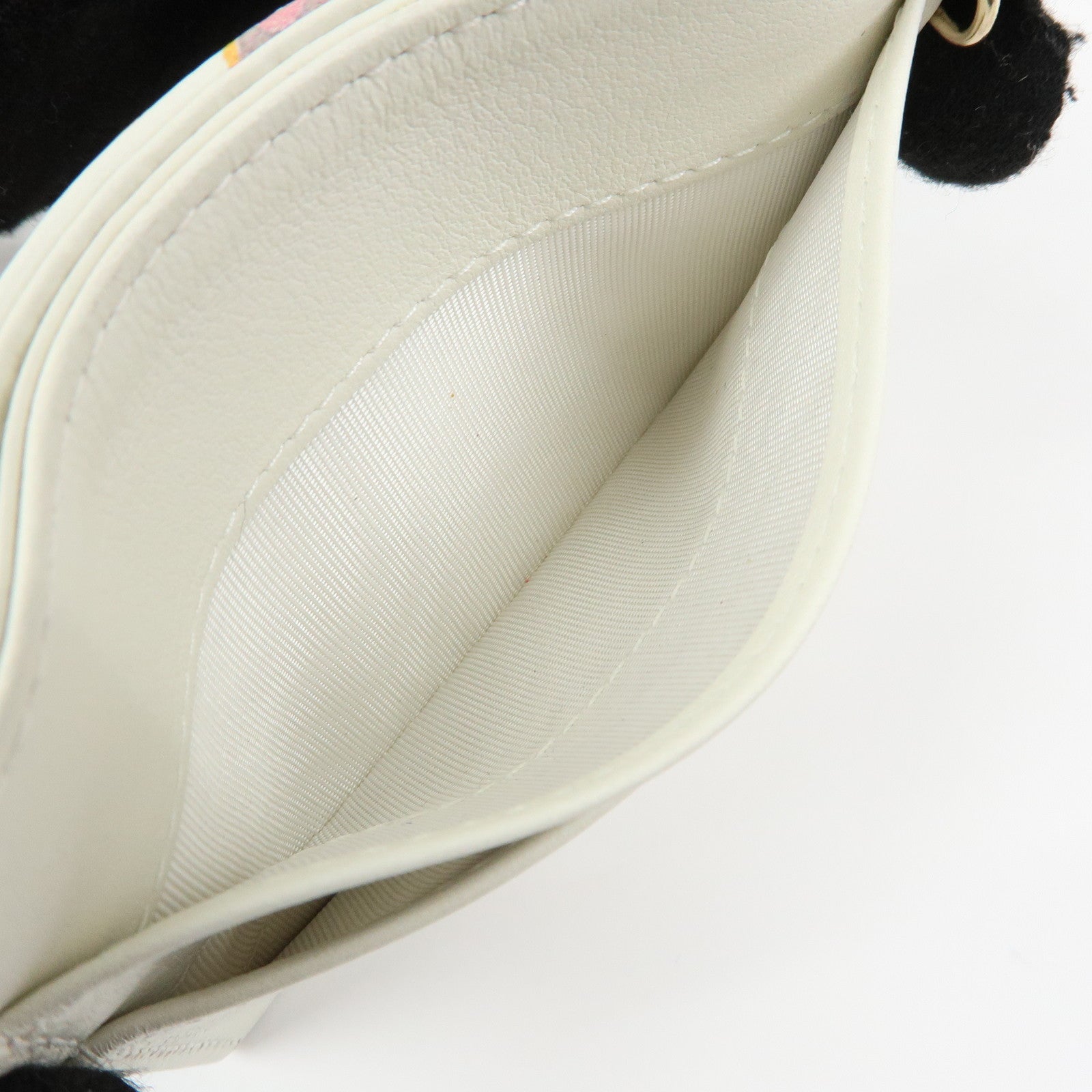 Christian Dior Lady Dior Amore Valentine Leather Card Case Ivory