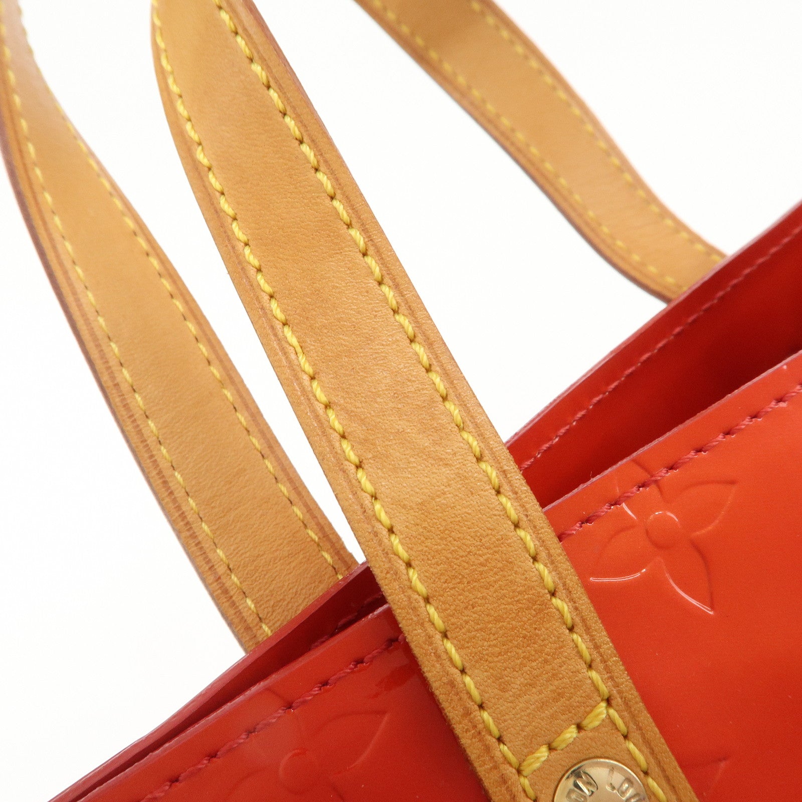 Louis Vuitton Monogram Vernis Lead PM Hand Bag Rouge M91088