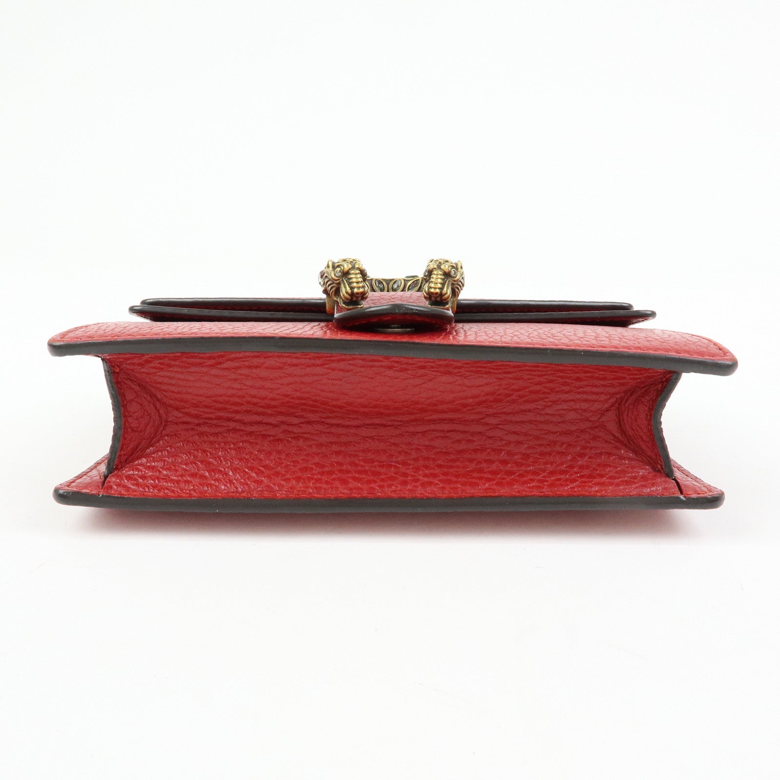 GUCCI Dionysus Super Mini Bag Leather Chain Shoulder Bag Red 476432