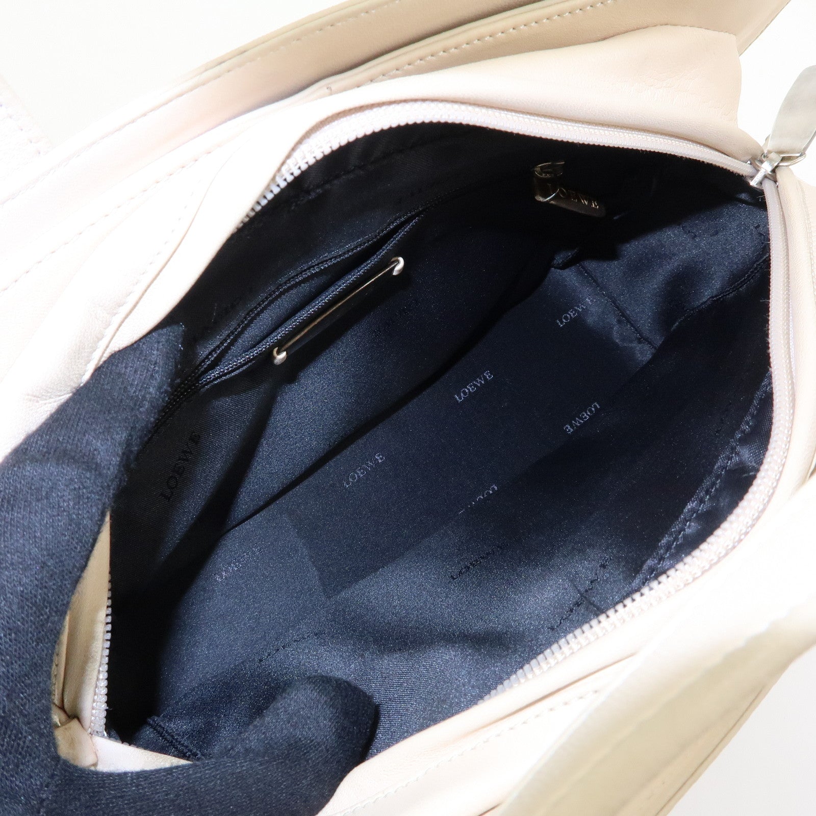 LOEWE Anagram Nappa Leather 2Way Bag Hand Shoulder Bag Ivory