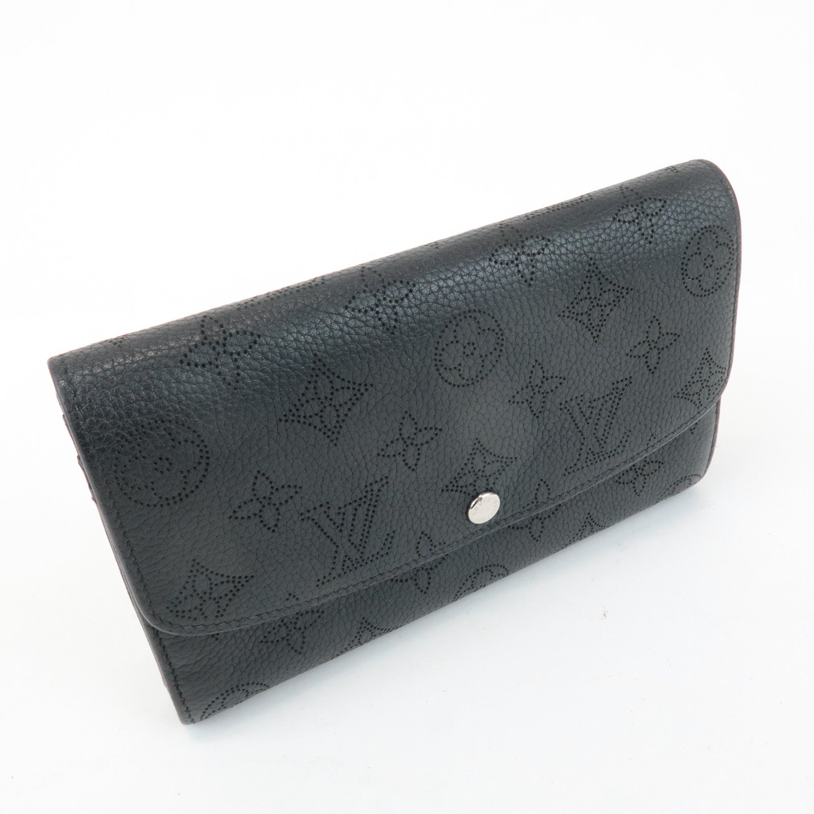 Louis Vuitton Monogram Mahina Portefeuille Iris Wallet Noir M60143 Used