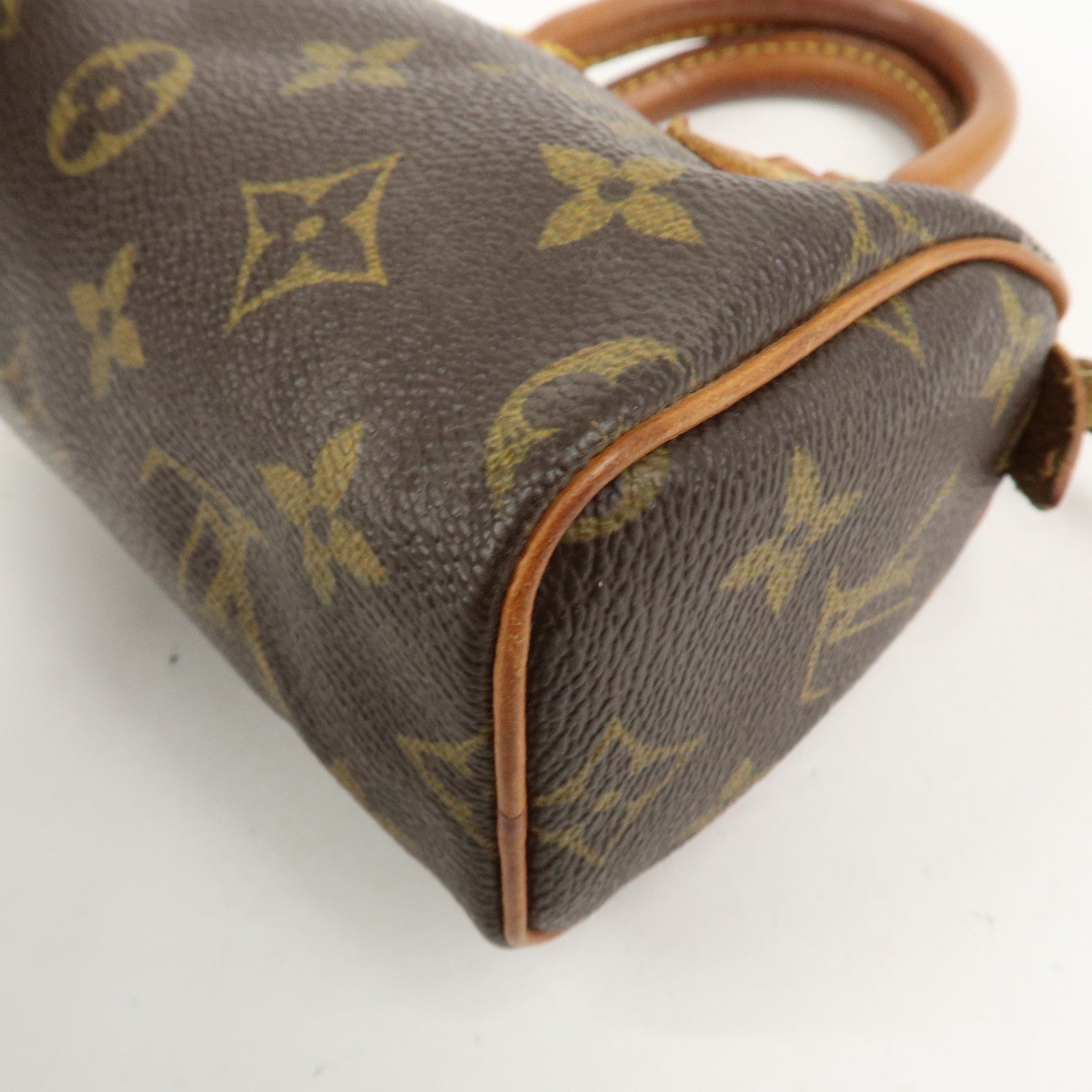 Louis Vuitton Monogram Mini Speedy Hand Bag Brown M41534
