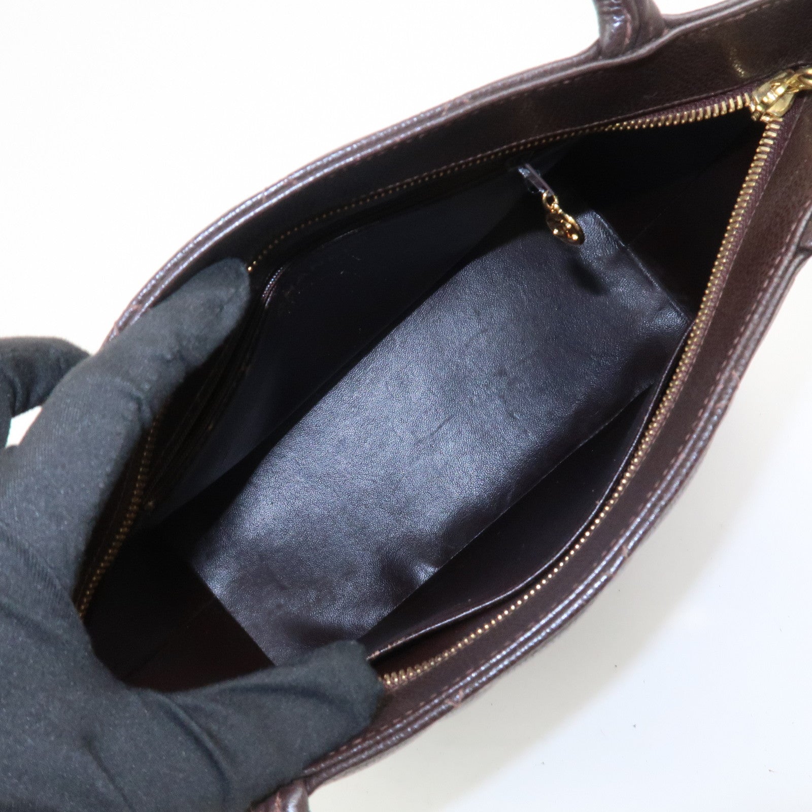 CHANEL Matelasse Caviarskin Medallion Tote Bag Hand Bag A01804