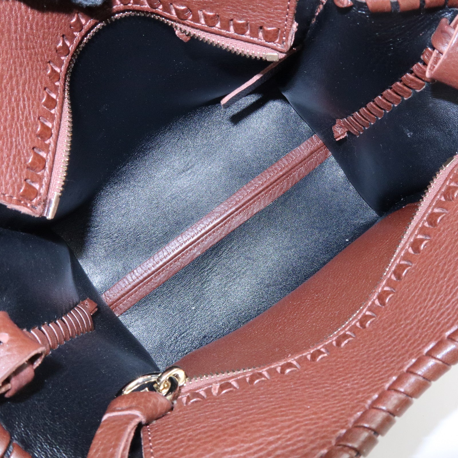 Chloe Mony Leather 2Way Bag Shoulder Bag Hand Bag Brown