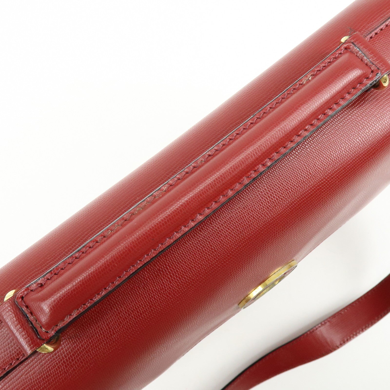 CELINE Leather 2WAY Bag Shoulder Bag Hand Bag Red