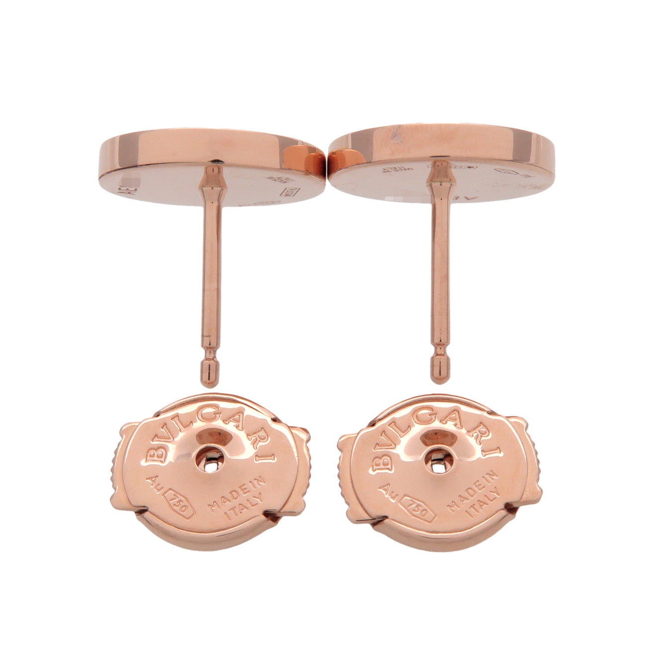 BVLGARI BVLGARI Onyx Earrings K18 750PG Rose Gold 354730
