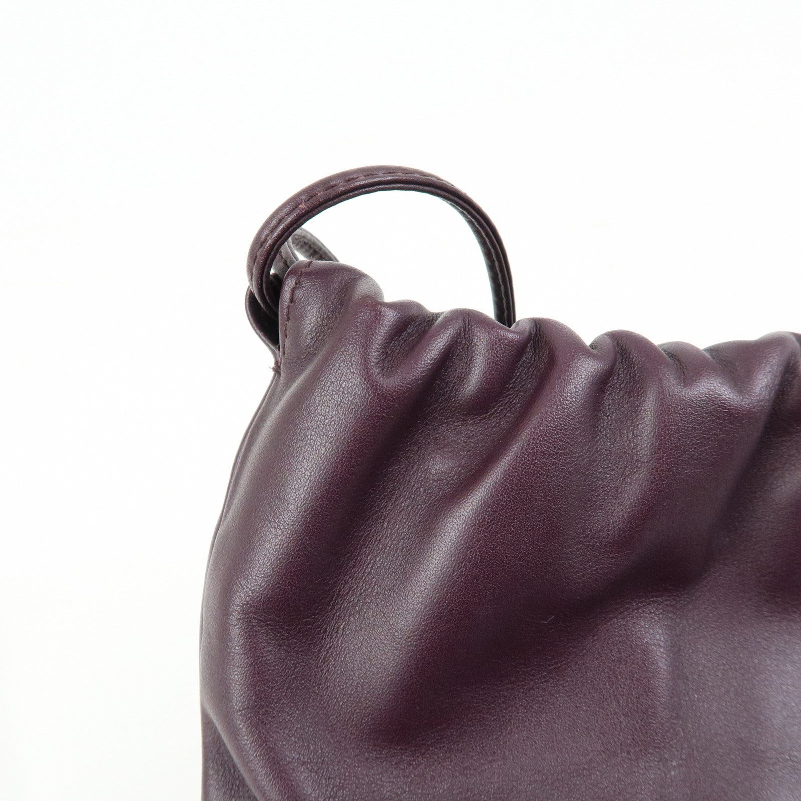 BOTTEGA VENETA Leather Mini The Valve Pouch Shoulder Bag 651905