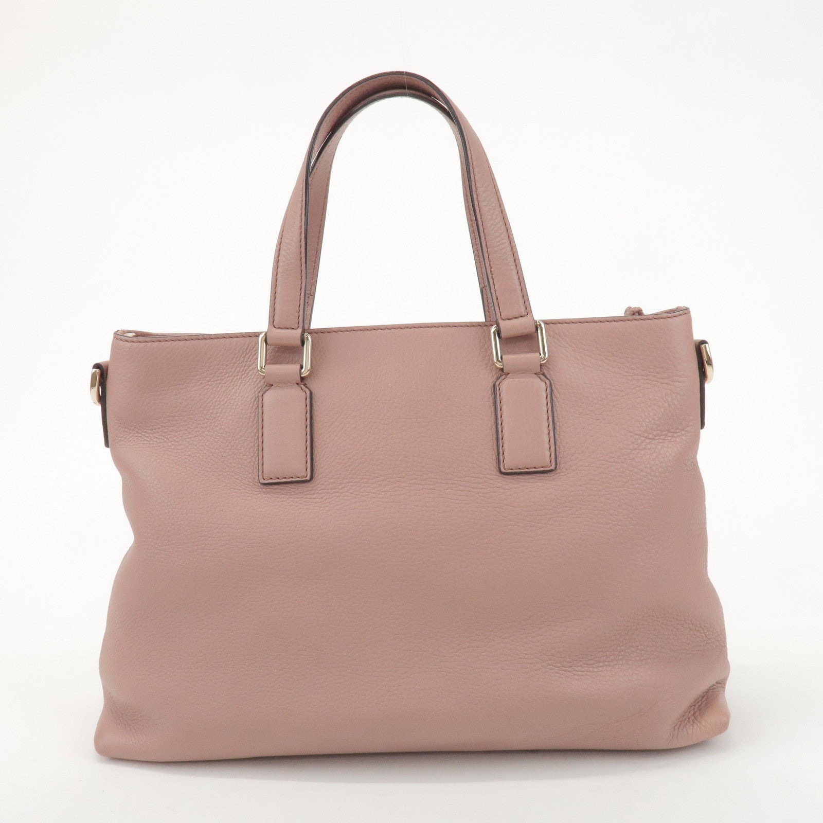 GUCCI Bamboo Leather 2Way Hand Bag Shoulder Bag Pink 365346