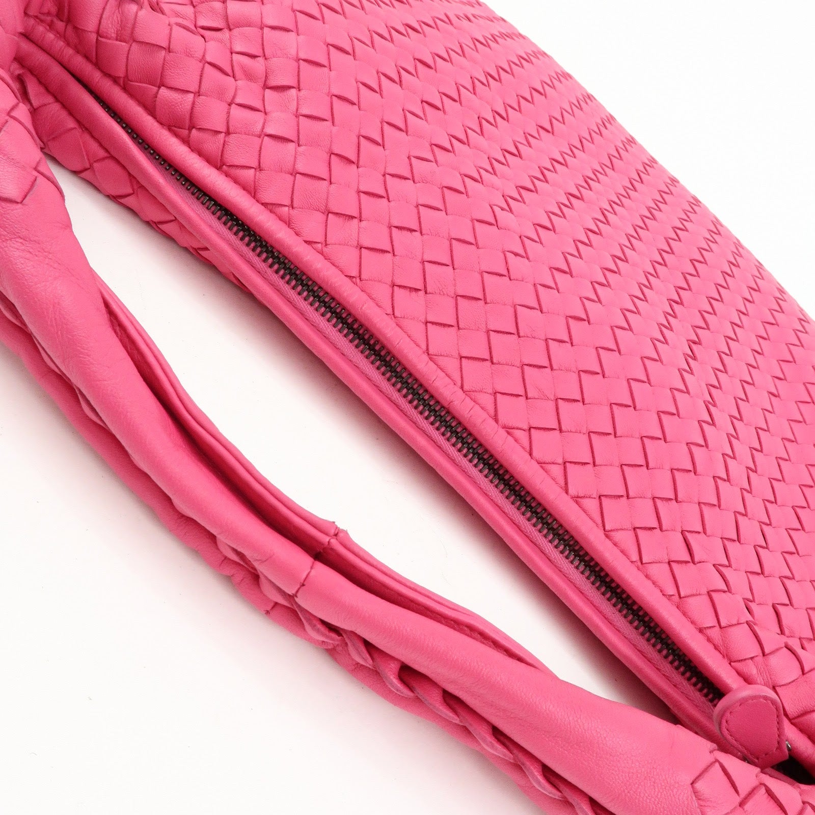 BOTTEGA VENETA Intrecciato Hobo Lamb Skin Shoulder Hand Bag 115653