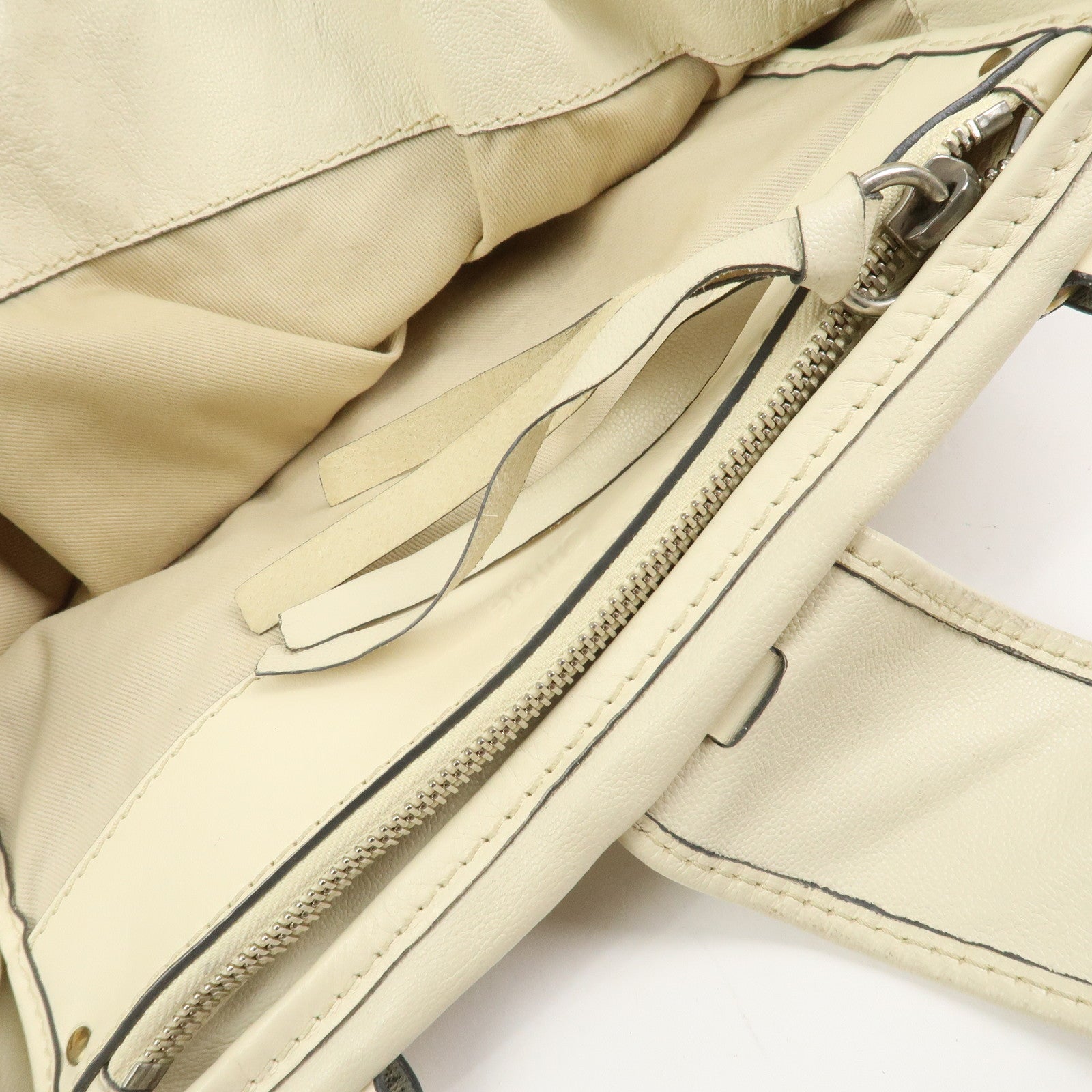 Chloe Kerala Leather Shoulder Bag Hand Bag Ivory Brown