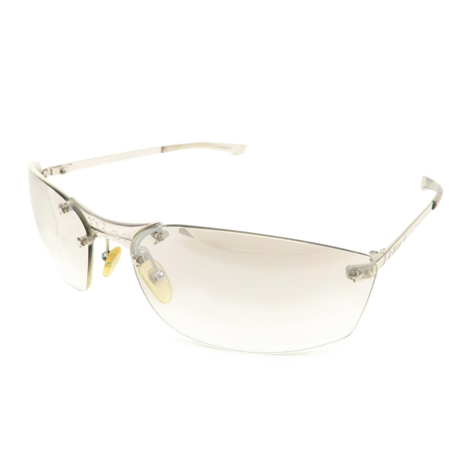 Christian Dior Sunglasses Clear Metal Flame Silver