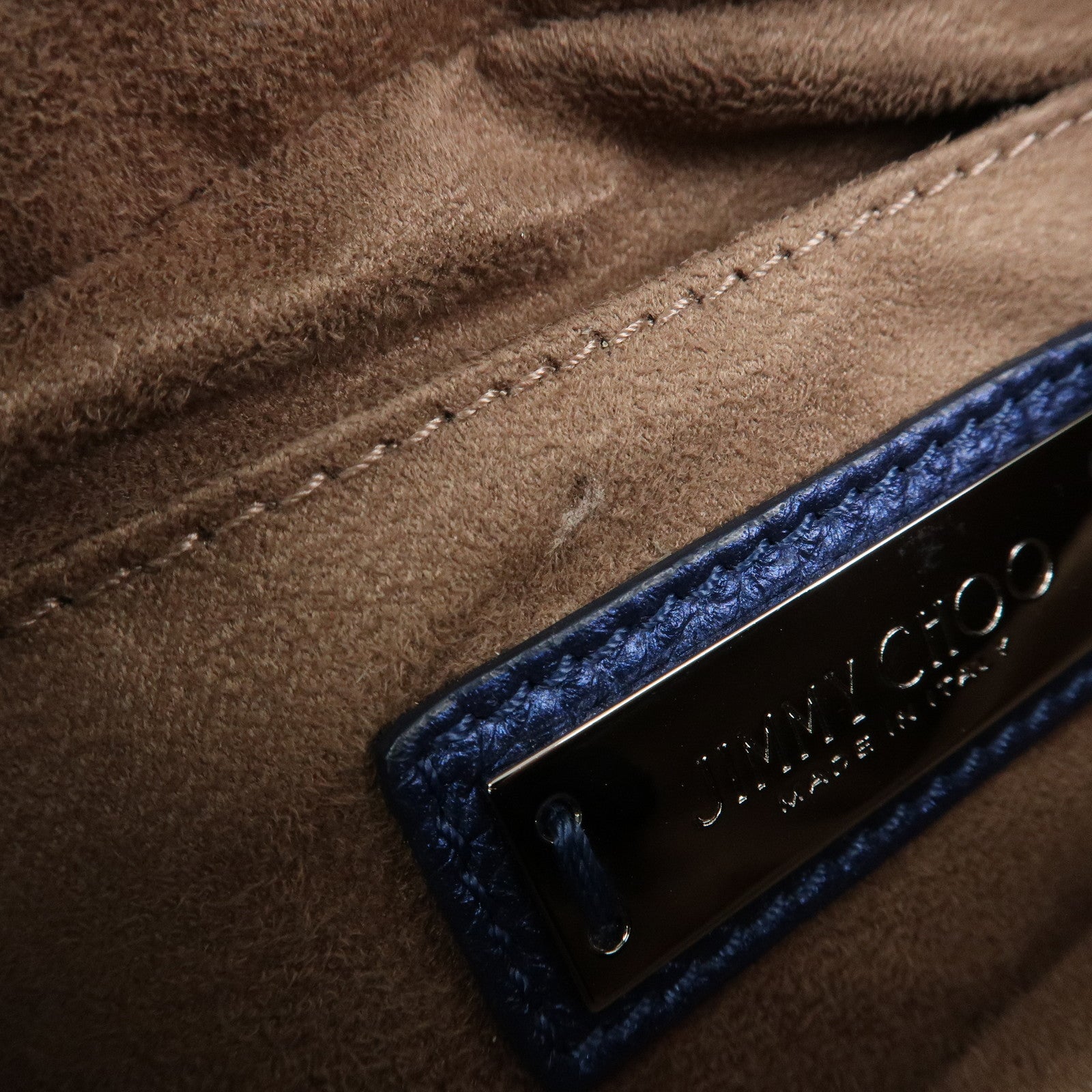 JIMMY CHOO Leather MINISARA 2Way Bag Hand Bag Shoulder Bag Blue