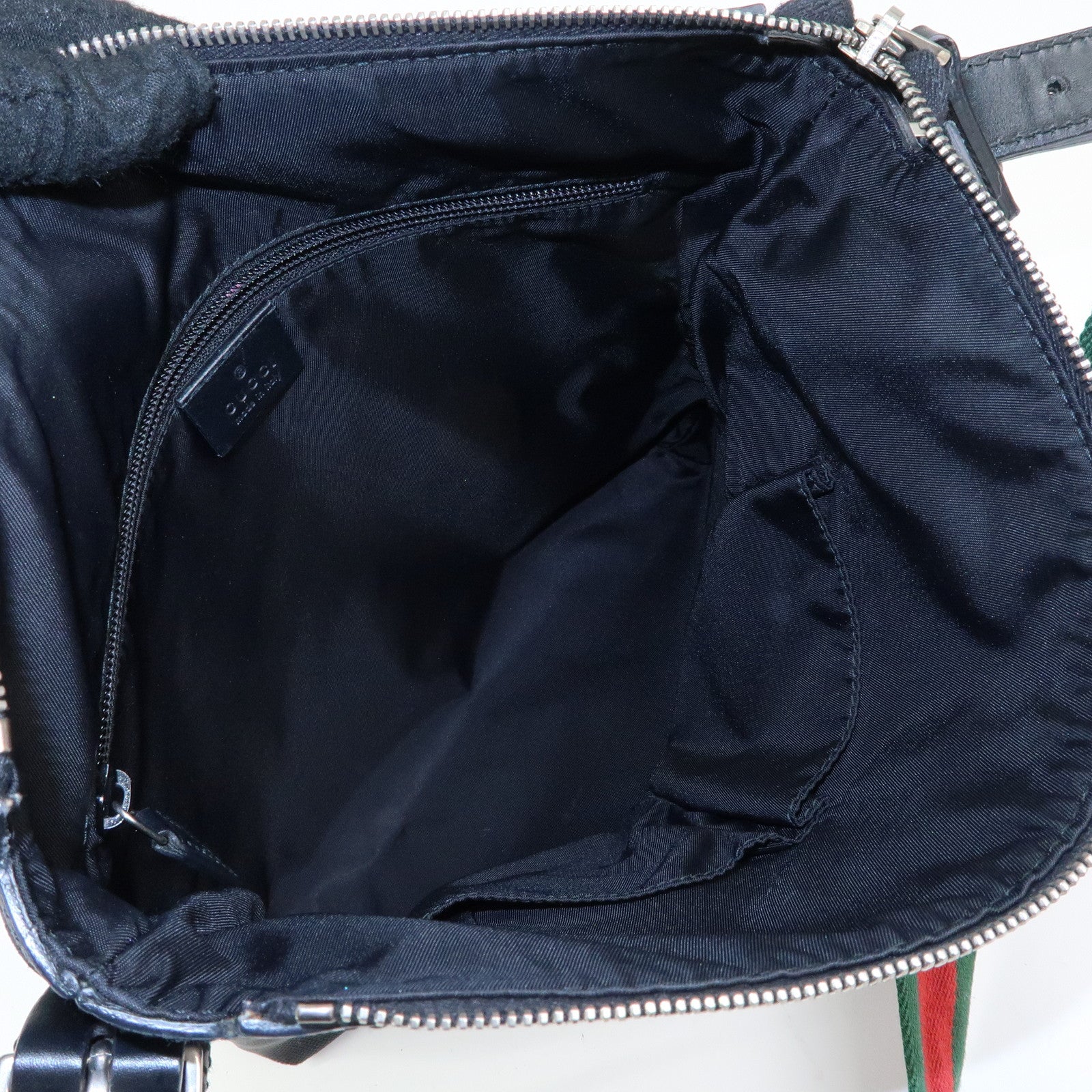 GUCCI Sherry Canvas Leather Shoulder Bag Crossbody Bag Black 353407