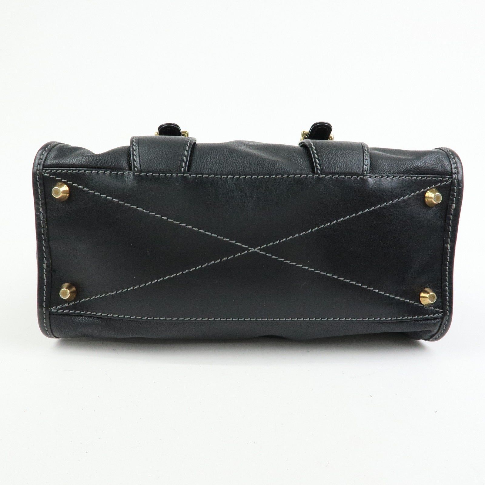 Chloe Susan Leather 2Way Bag Shoulder Bag Hand Bag Black