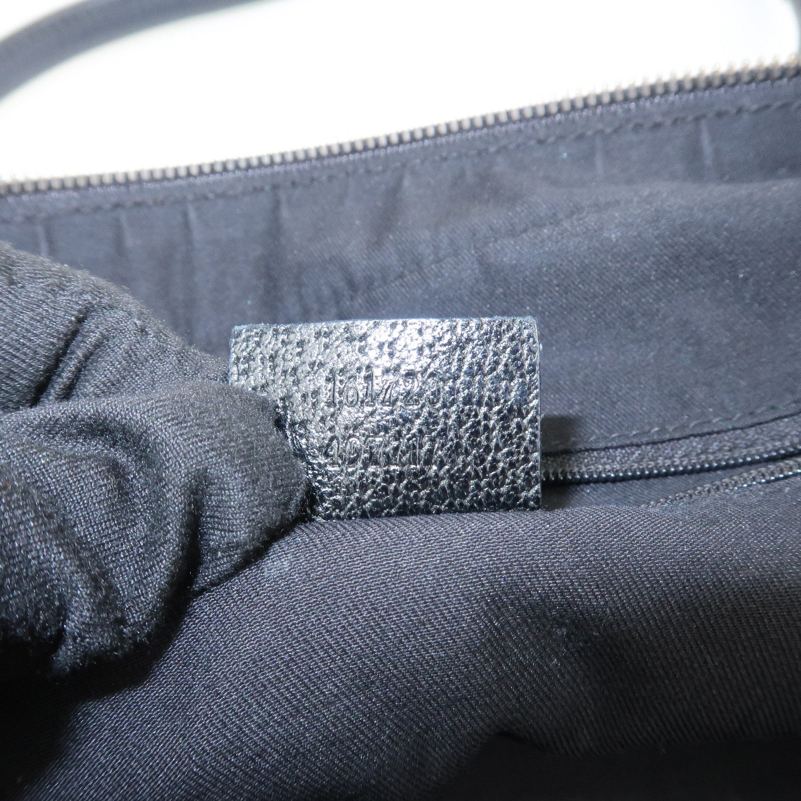 GUCCI Princy Sherry GG Canvas Leather Boston Bag Black 161720