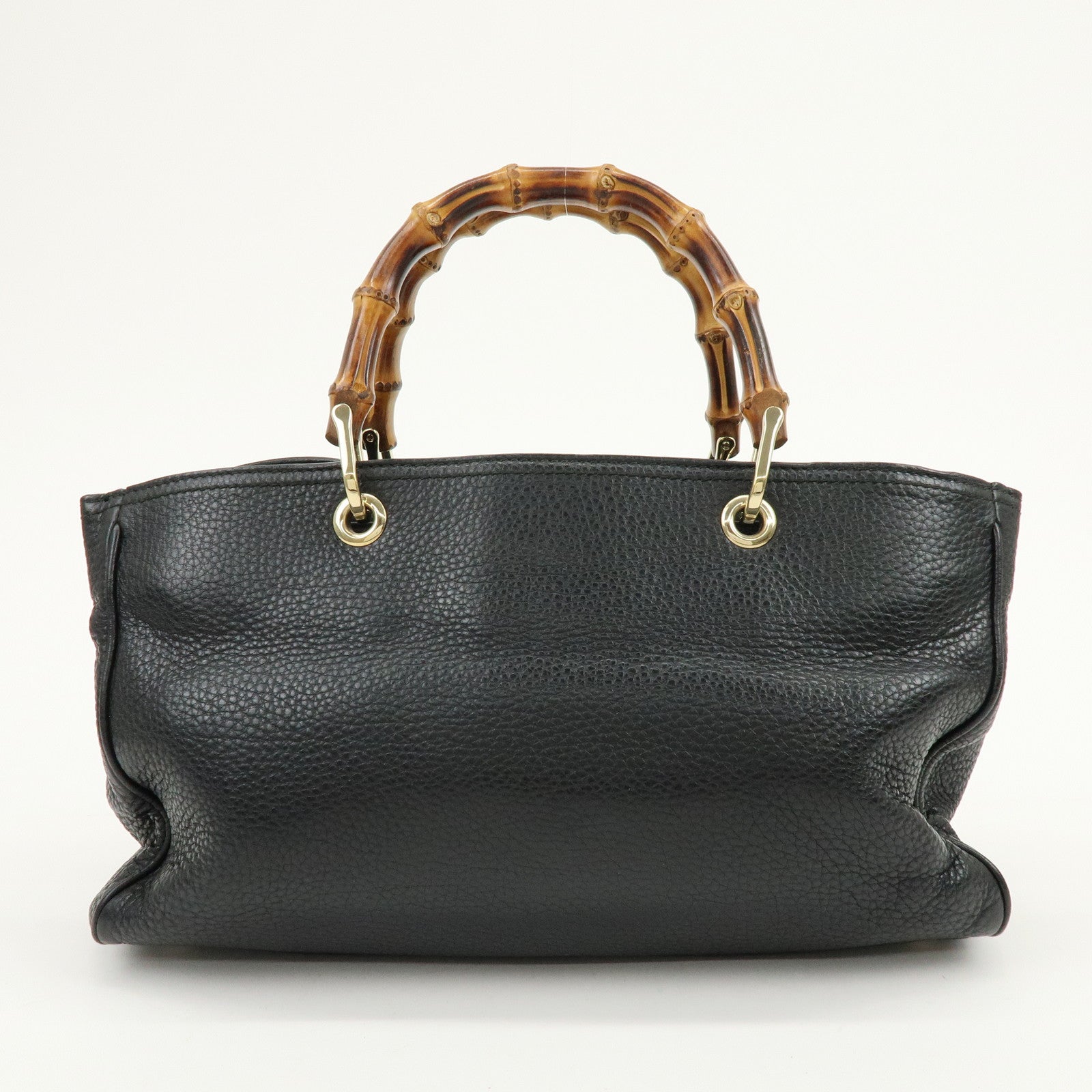 GUCCI Bamboo Leather Shopper Medium 2Way Bag Shoulder Bag 323660