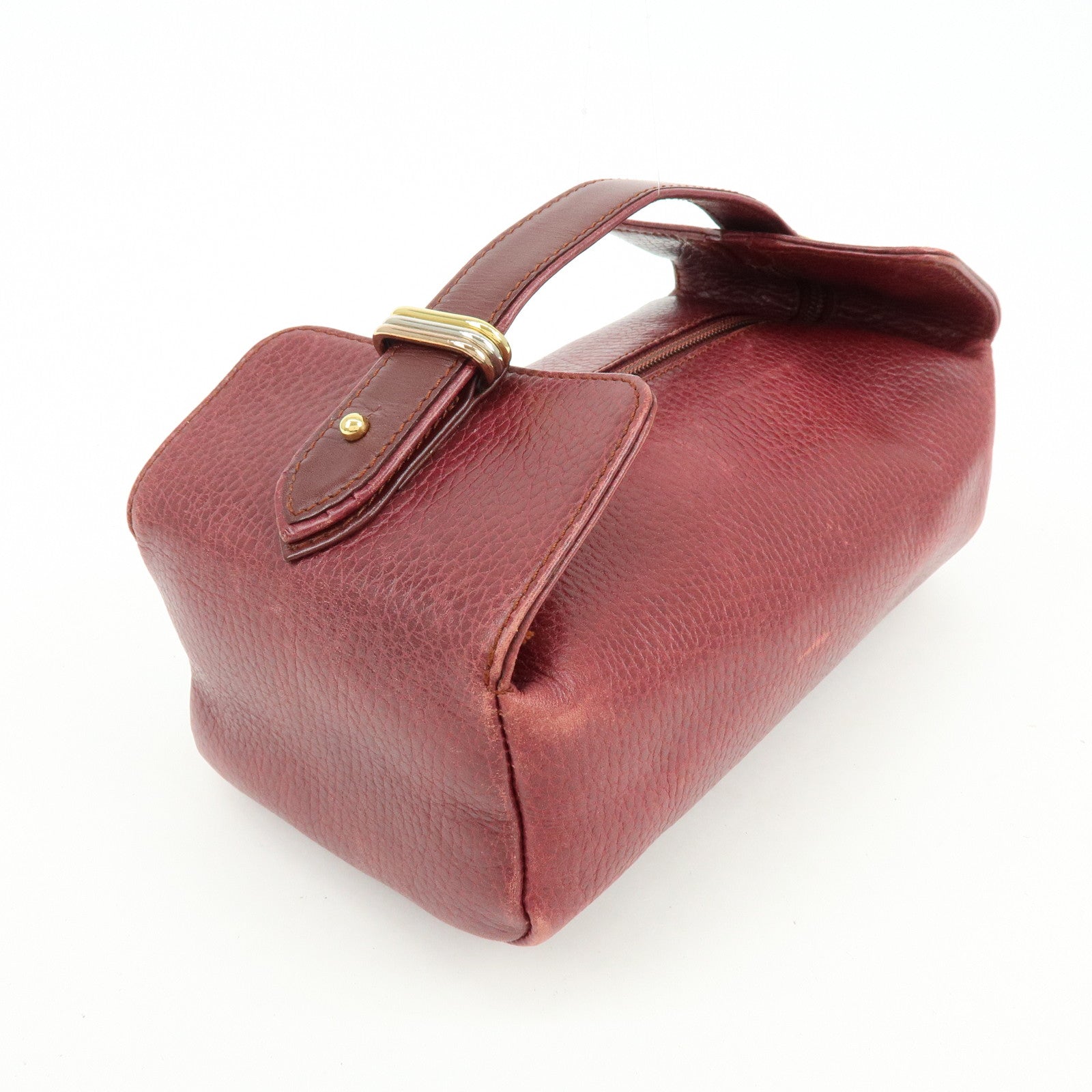 Cartier Must de Cartier Trinity Leather Hand Bag Tote Bag Bordeaux