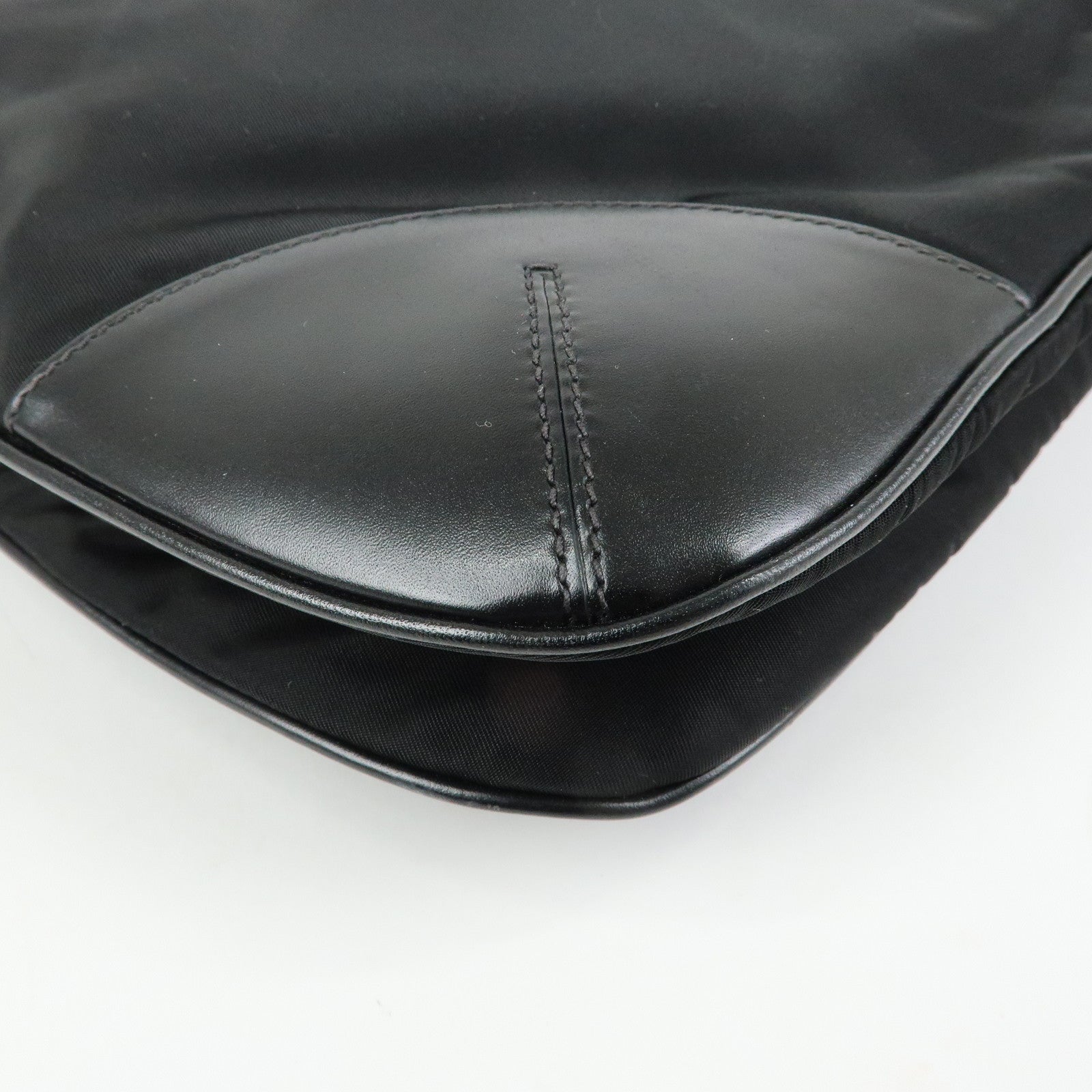 PRADA Triangle Logo Nylon Shoulder Crossbody Bag Black BT0326