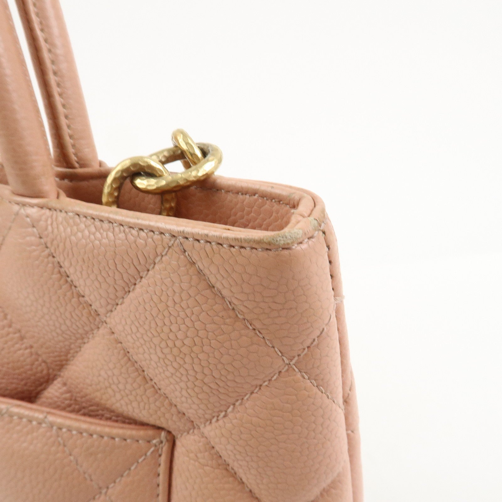 CHANEL Matelasse COCO Mark Medallion Tote Bag Hand Bag Pink A01804