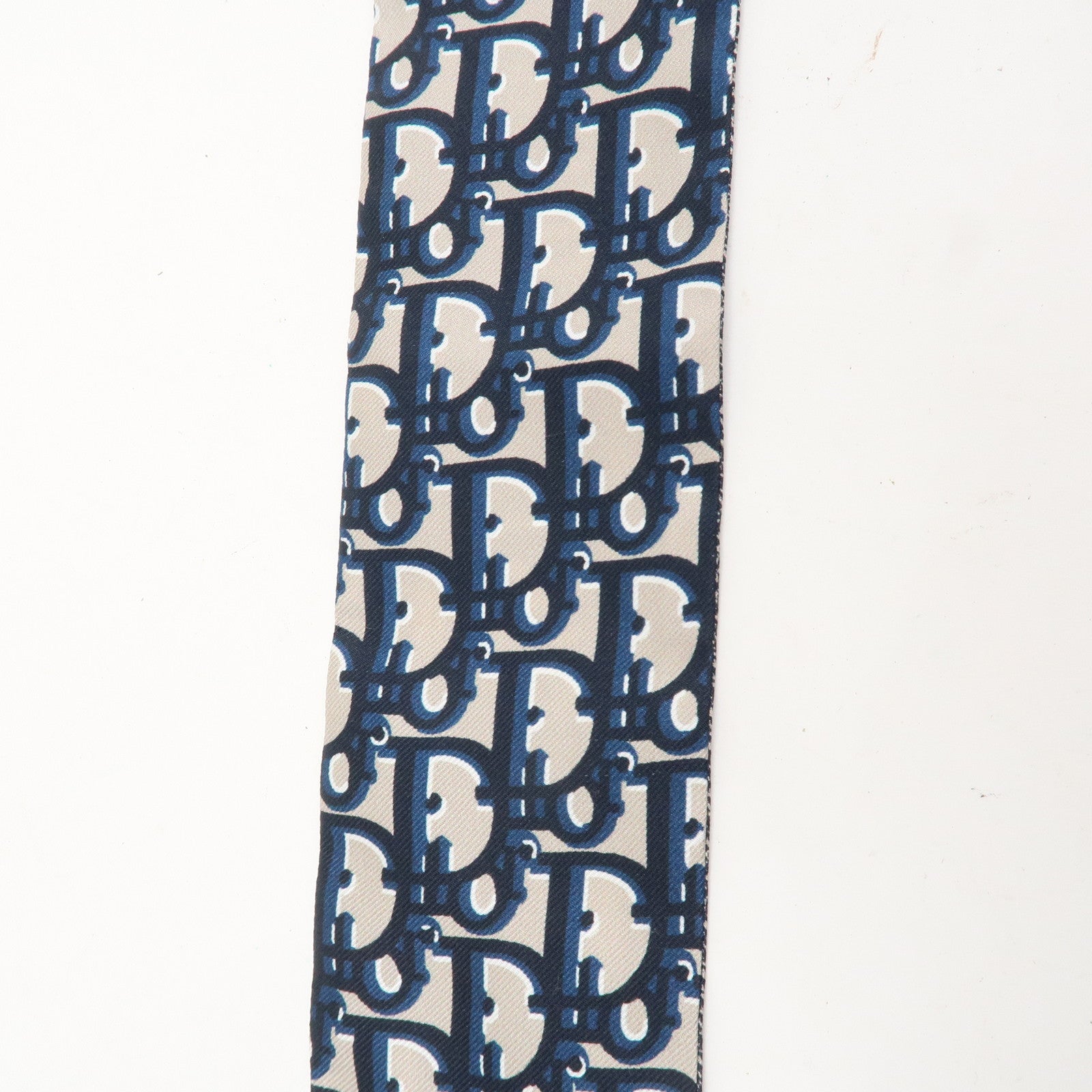 Christian Dior Oblique Mitzah Silk 100% Scarf Navy